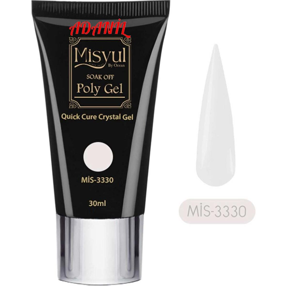 Adanil Misyul Profesyonel 30 ml Rakı Beyazı Poly Gel 3330 Akrilik Jel