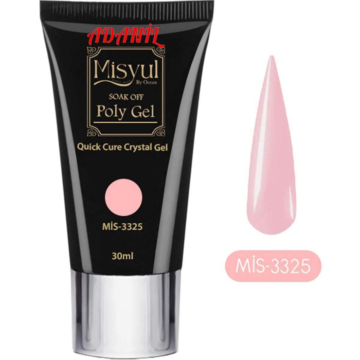 Adanil Misyul Profesyonel 30 ml Açık Pembe Poly Gel 3325 Akrilik Jel