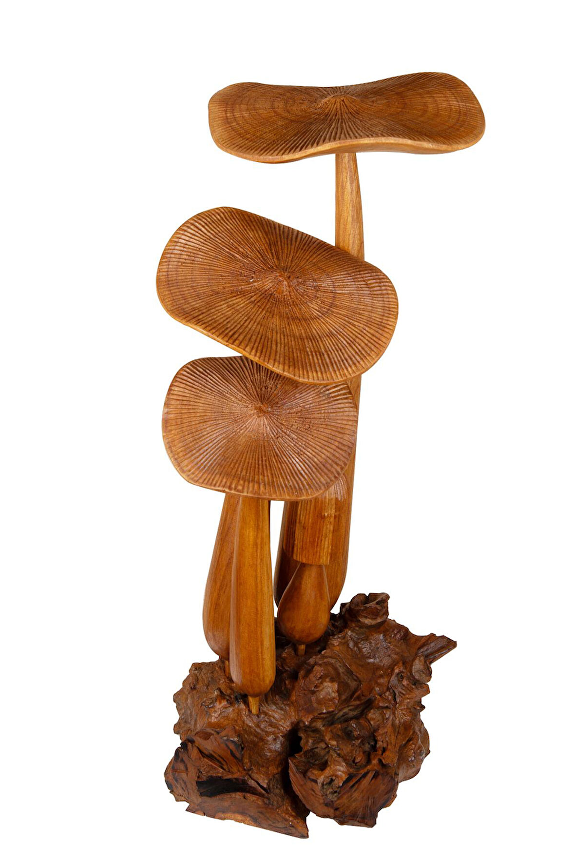 Tek Parça Dekoratif Mantar El Yapımı Ahşap Obje 40 cm x 65 cm