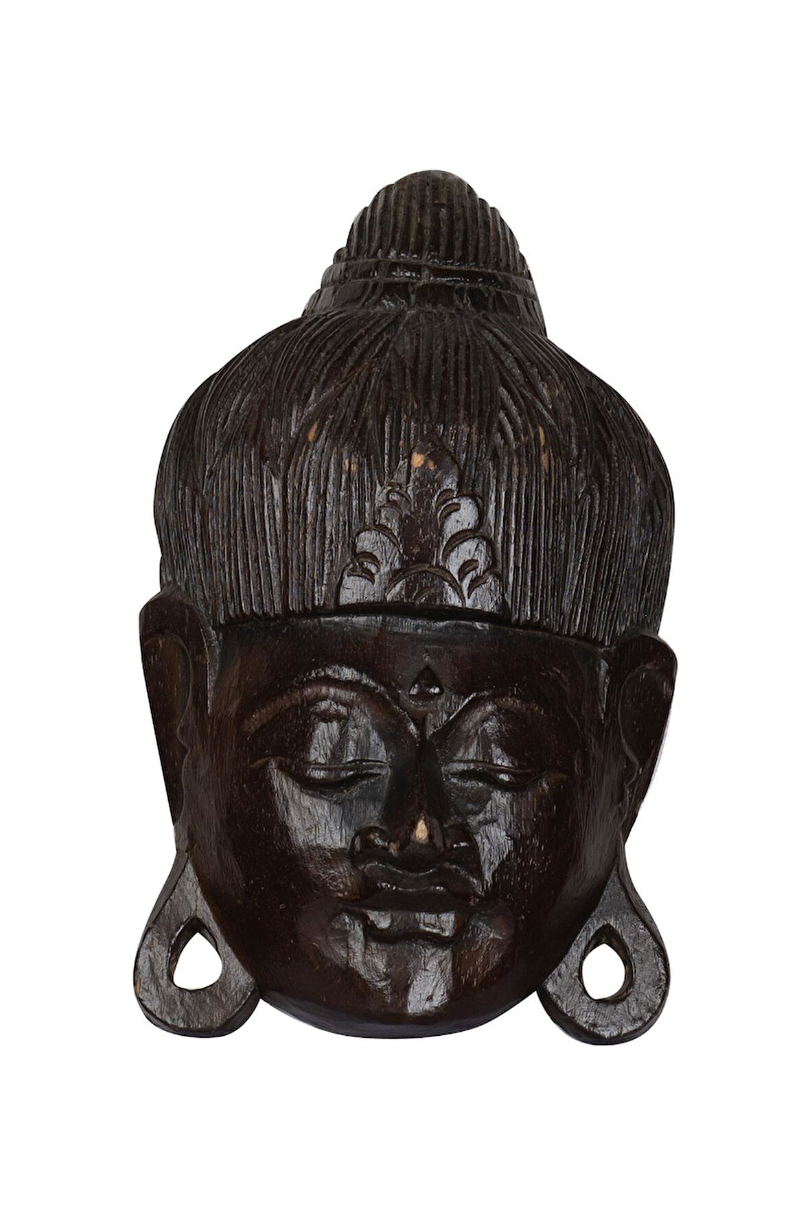 Ahsap Buda Maske El Yapımı Dekoratif Duvar Tablosu