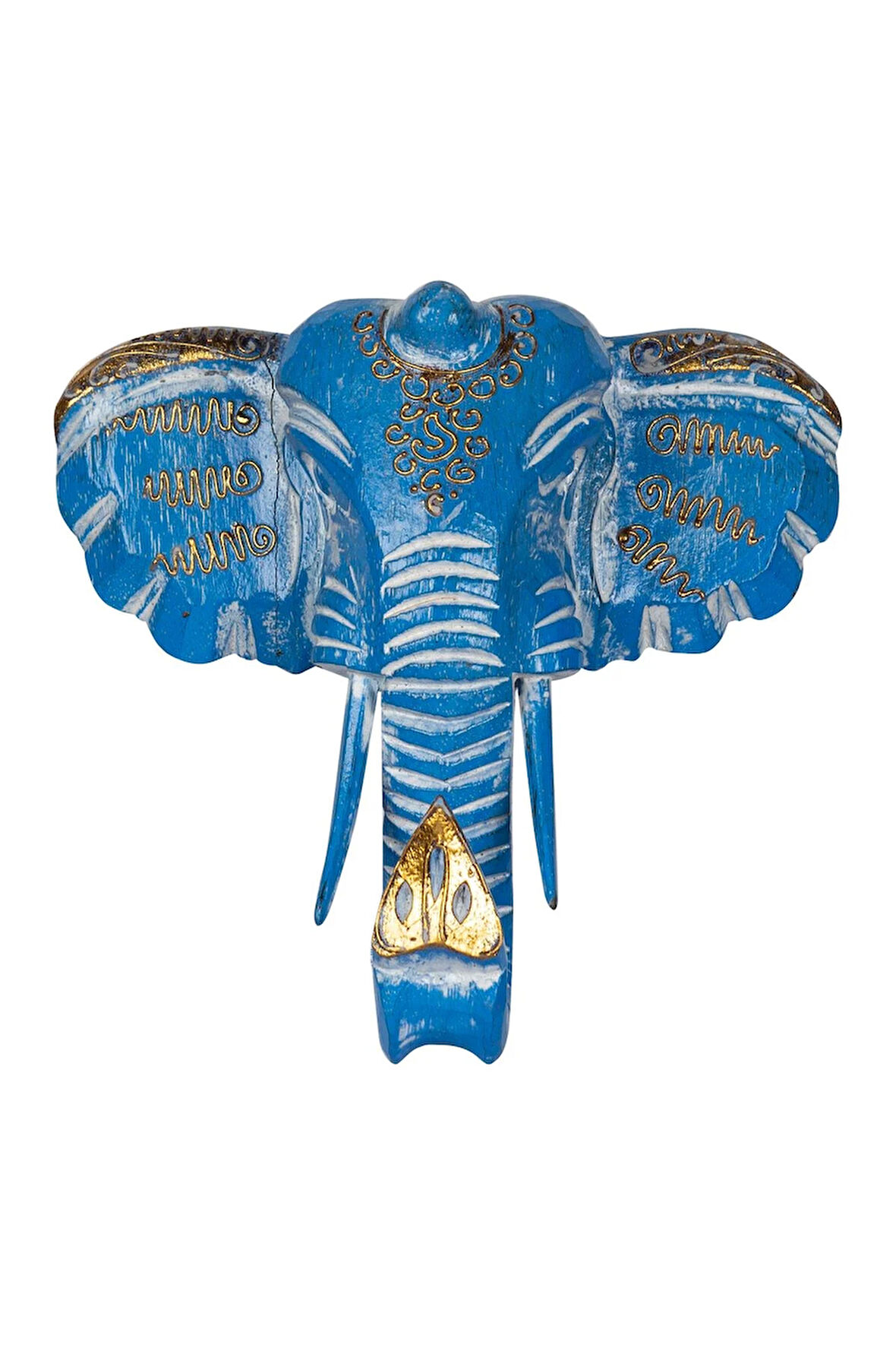 Dekoratif Ahşap Fil Objesi El Yapımı Doğal Tasarım  21 cm x 21 cm