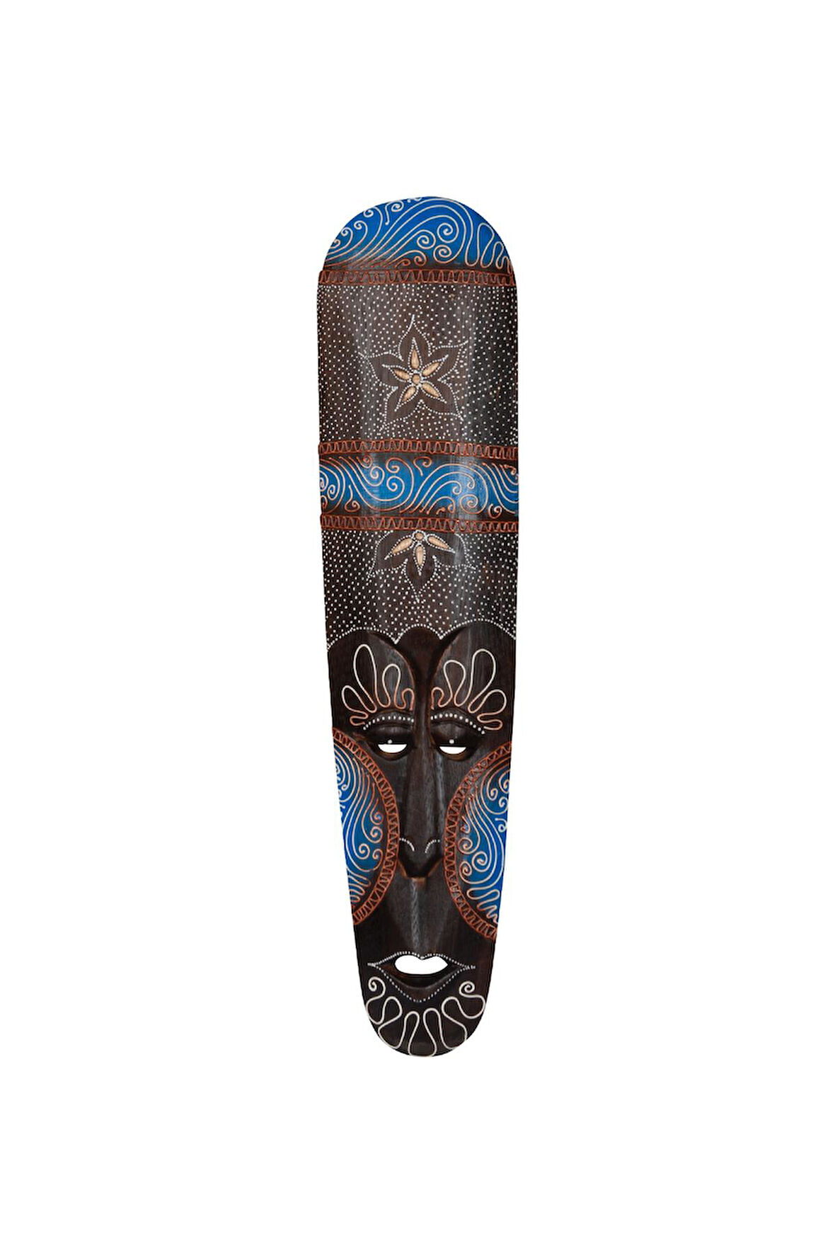 Dekoratif Duvar Objesi Ahşap Kötü Ruhları Uzaklaştıran Maske