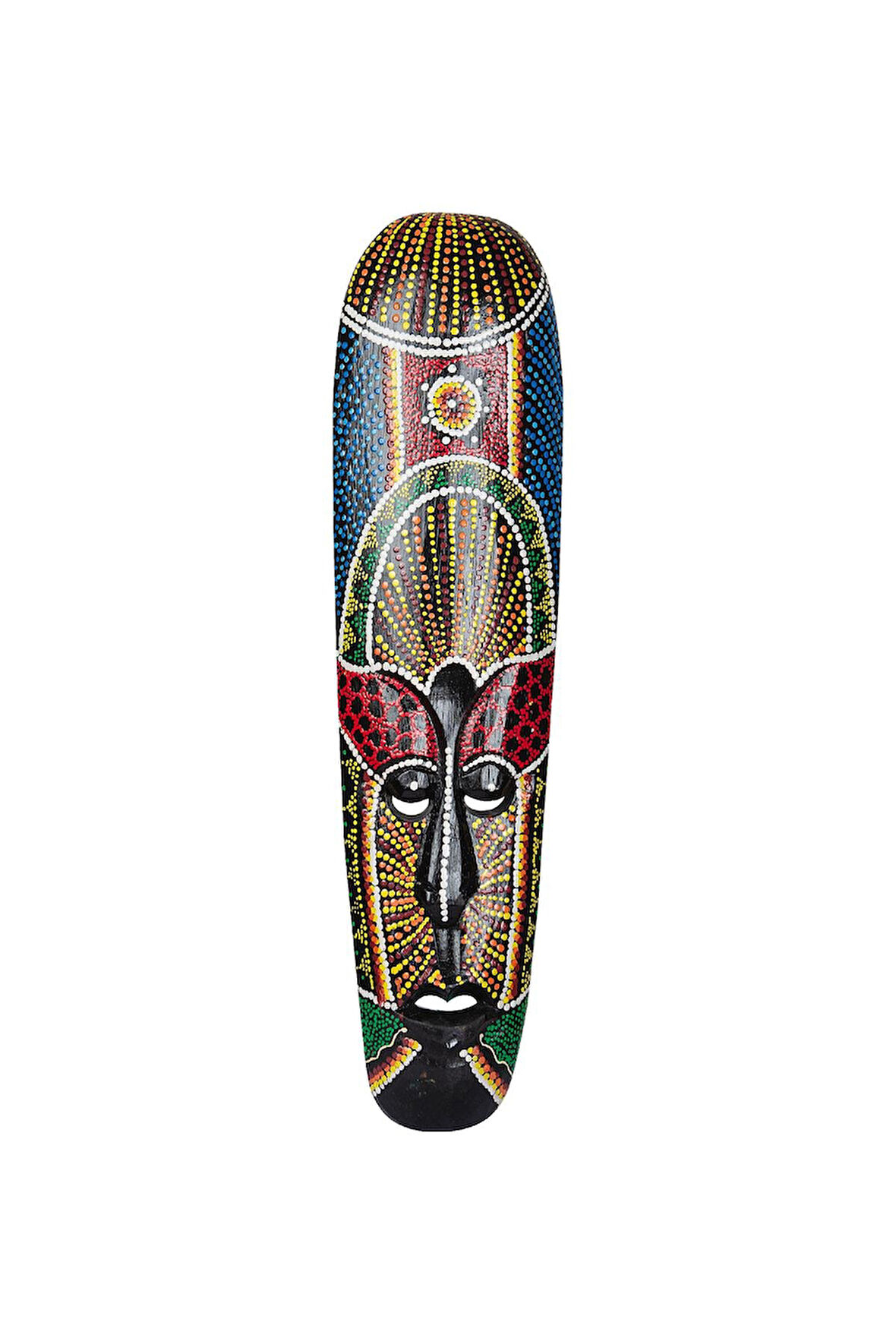 Dekoratif Duvar Objesi Ahşap Kötü Ruhları Uzaklaştıran Maske