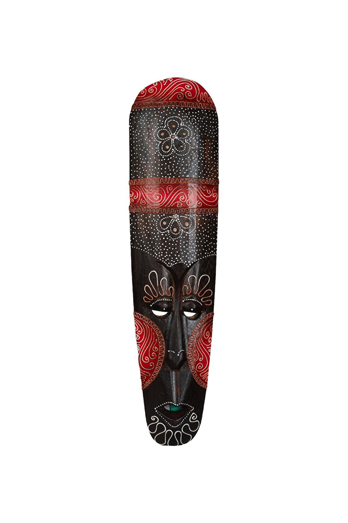 Dekoratif Duvar Objesi Ahşap Kötü Ruhları Uzaklaştıran Maske