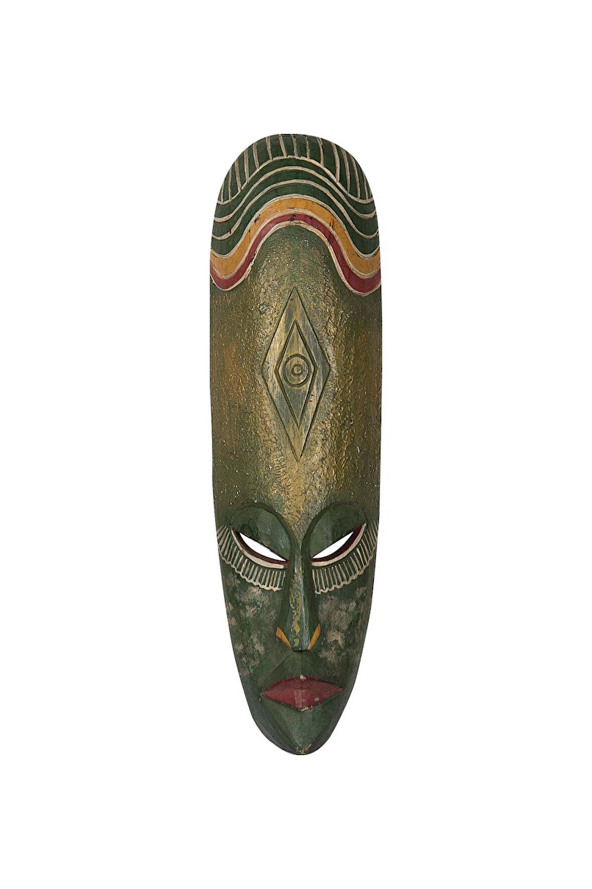 Dekoratif Duvar Objesi Ahşap Kötü Ruhları Uzaklaştıran Maske