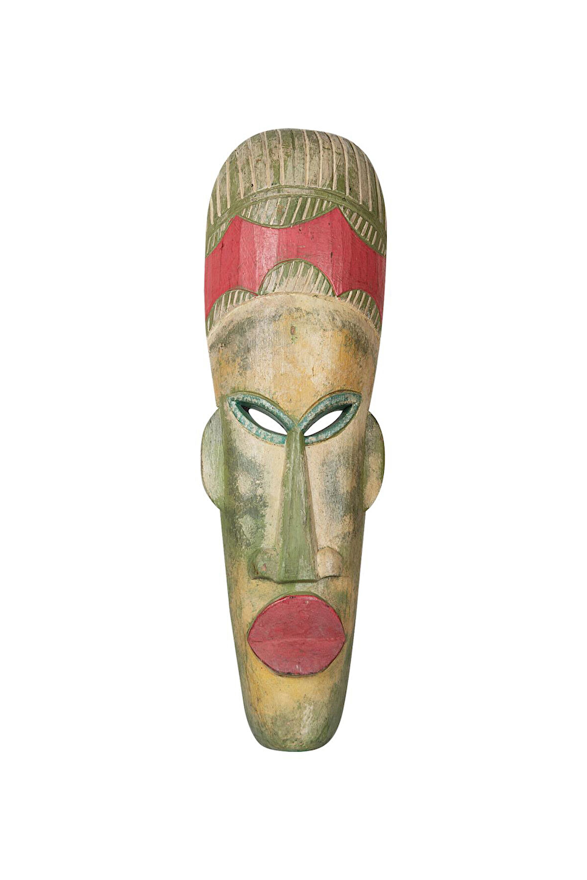 Dekoratif Duvar Objesi Ahşap Kötü Ruhları Uzaklaştıran Maske