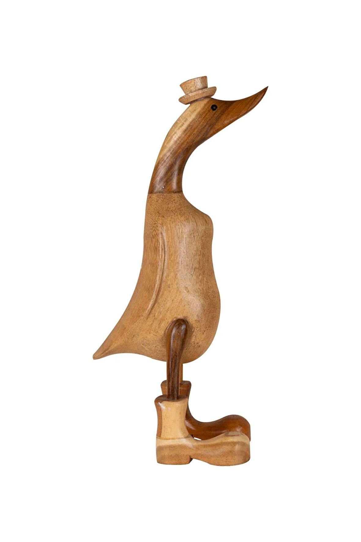 Dekoratif Hayvan Figürü Ahşap El Oyması Ördek 52 cm x 52 cm