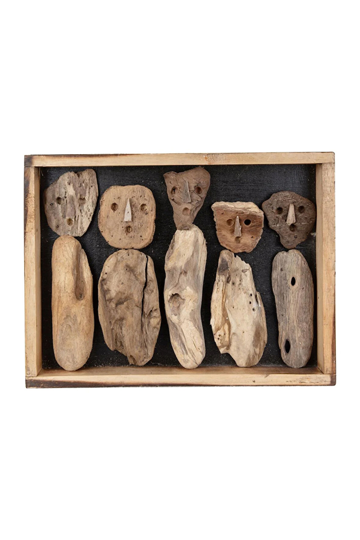 Dekoratif El Yapımı Ahşap Çerçeve Figür 30 cm x 40 cm