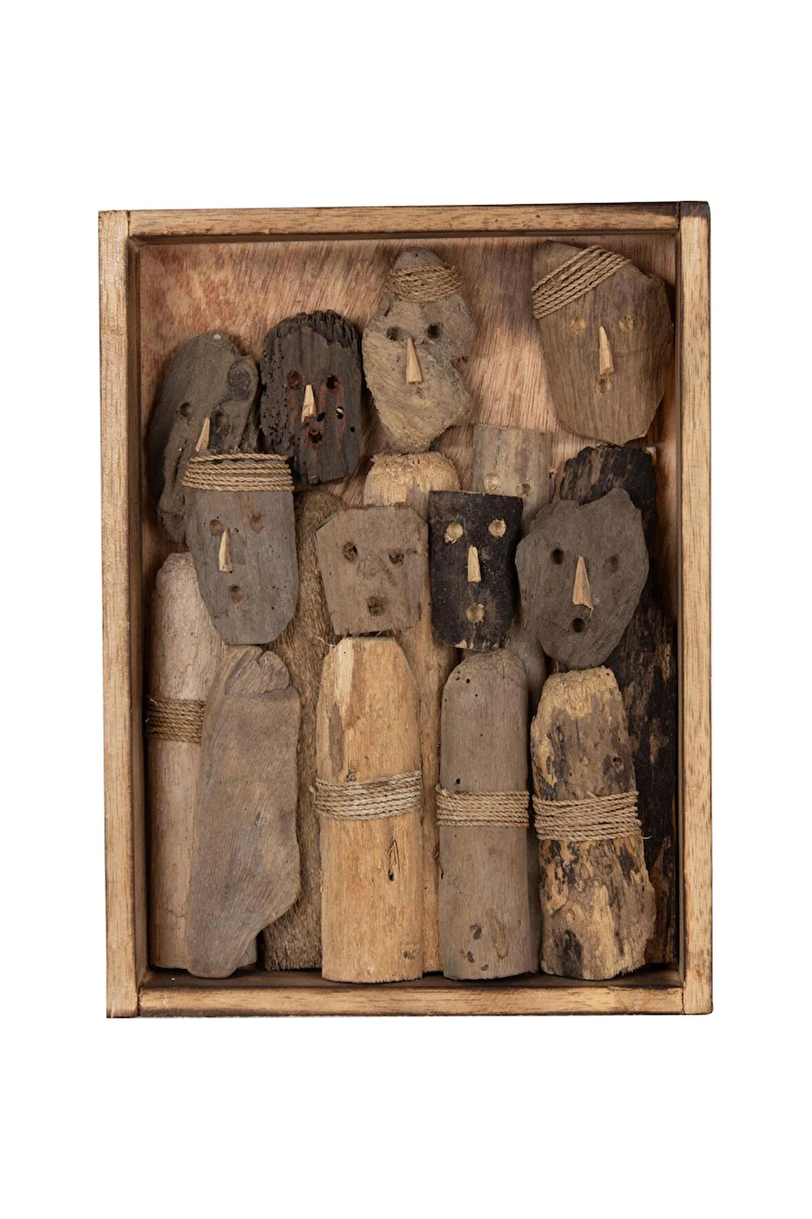 Dekoratif El Yapımı Ahşap Çerçeve Figür 30 cm x 40 cm