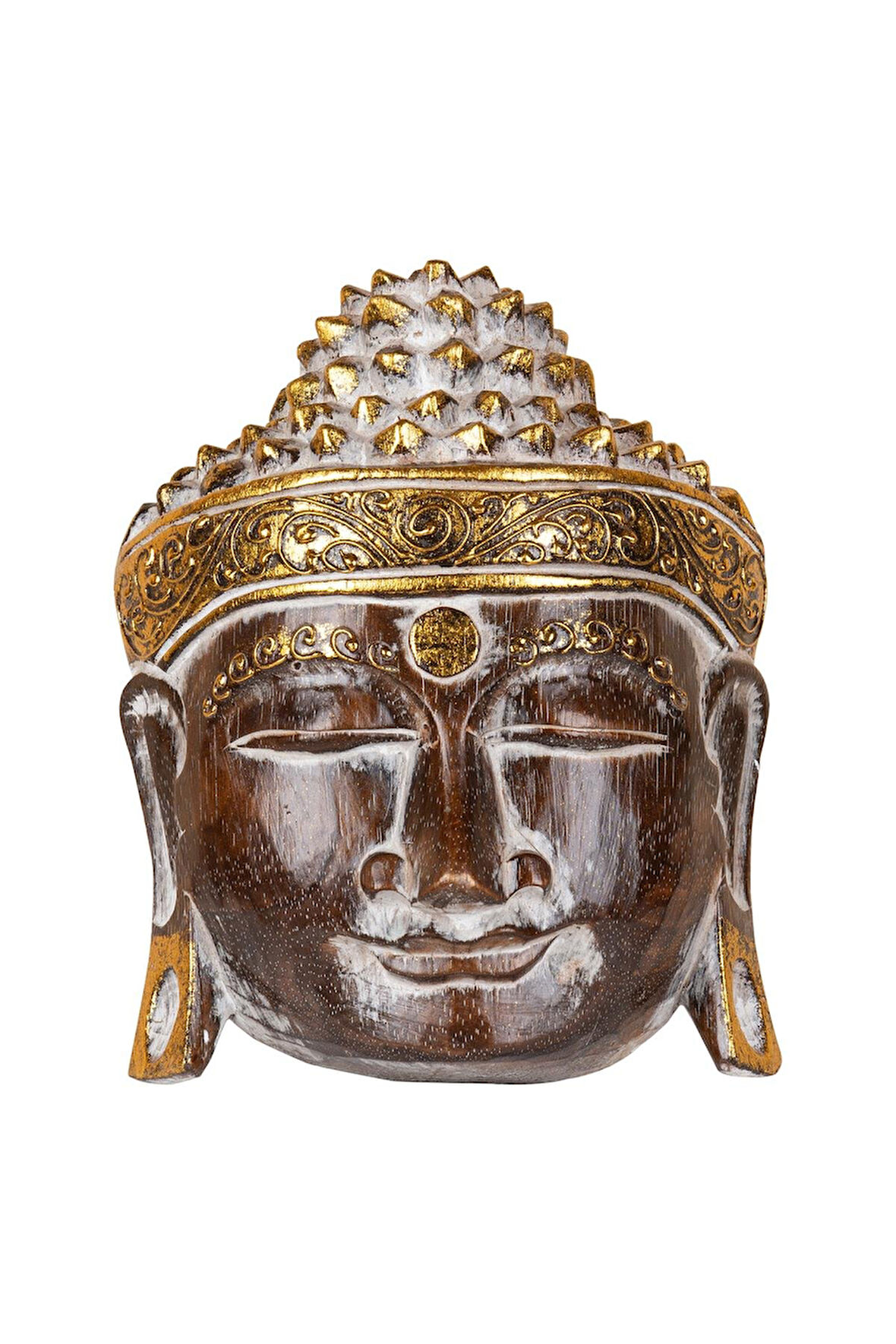 Ahsap Buda Maske El Yapımı Dekoratif Duvar Tablosu