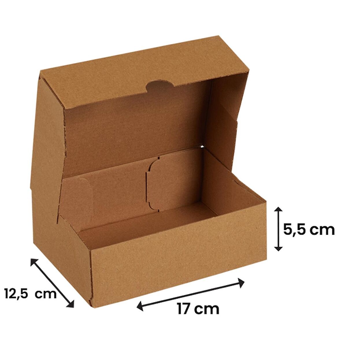 17x12,5x5,5-50 Adet Kesimli Karton Kutu - Internet Ve Kargo Kutusu