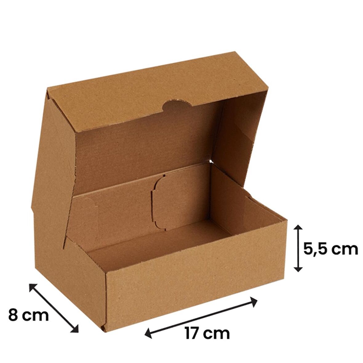 17x8x5,5-25 Adet Kesimli Karton Kutu - Internet Ve Kargo Kutusu