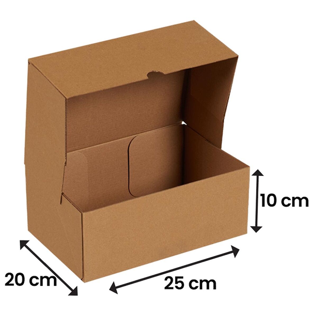 25x20x10-25 Adet Kesimli Karton Kutu - Internet Ve Kargo Kutusu