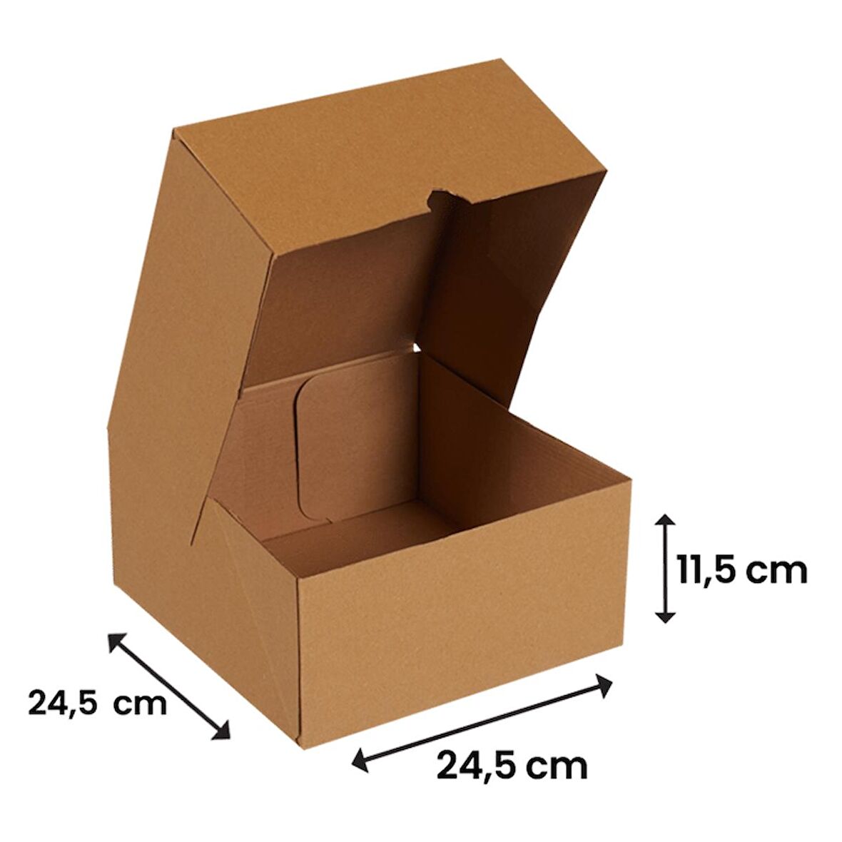 24,5x24,5x11,5-1000 Adet Kesimli Karton Kutu - Internet Ve Kargo Kutusu