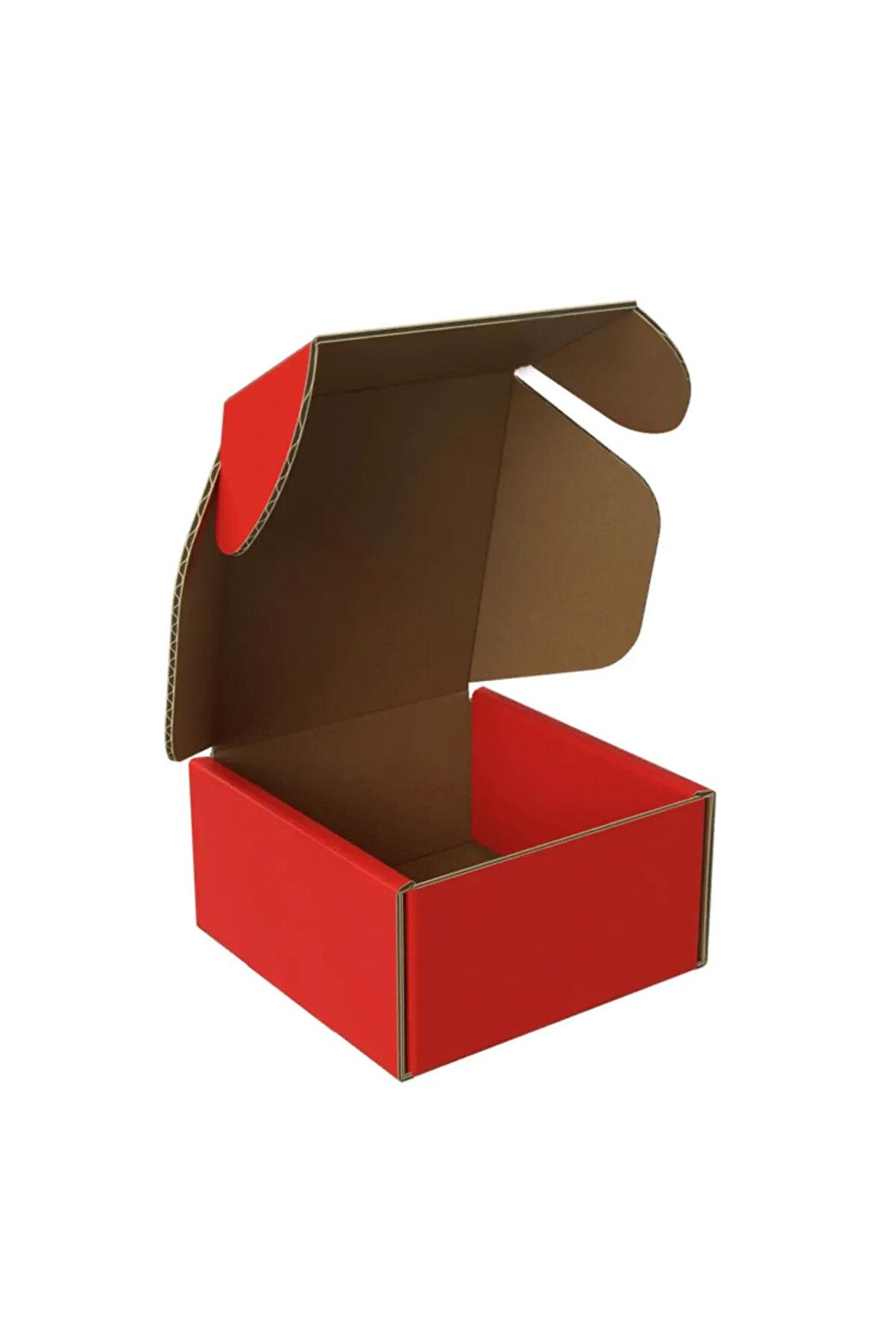 8x8x4 - 50 Adet Kırmızı Hediye Karton Kilitli Kutusu