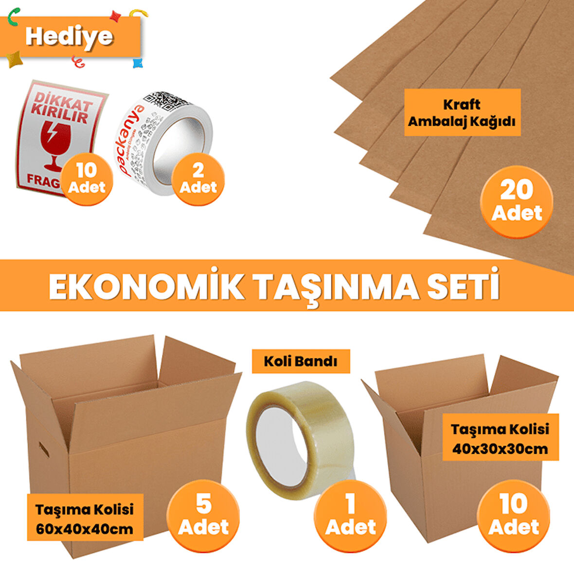 Ekonomik Taşınma Seti - Koli - Eşya Taşıma - Taşıma Kolisi