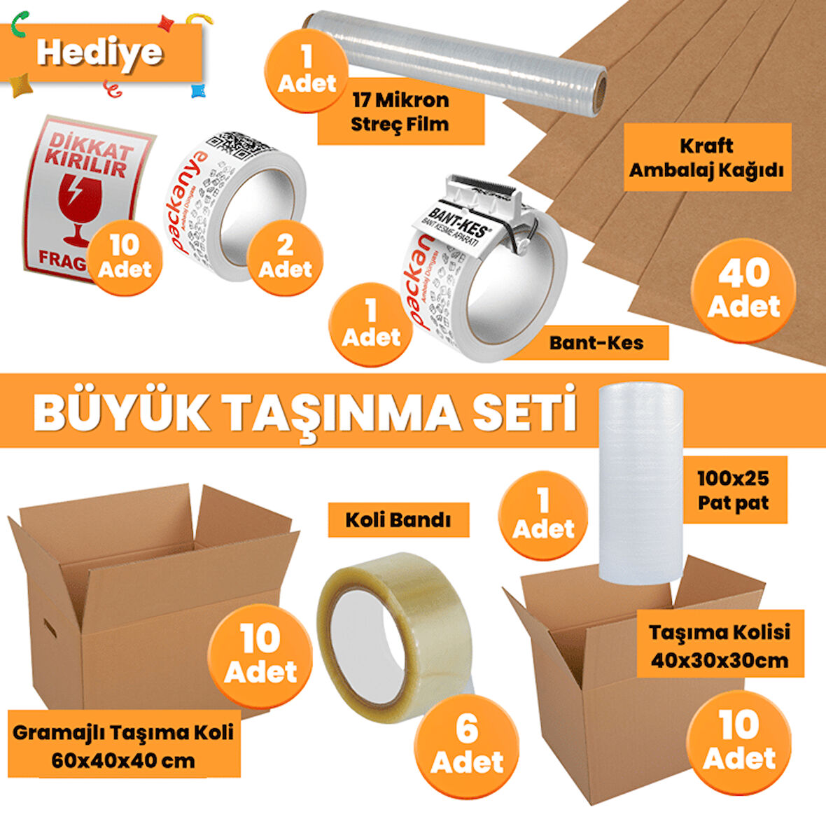 Büyük Taşınma Seti - Koli - Eşya Taşıma - Taşıma Kolisi