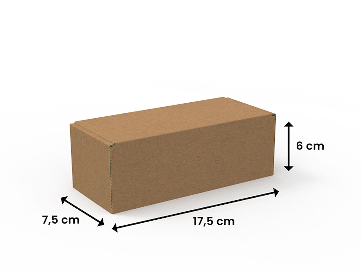17,5x7,5x6 - 50 Adet Kilitli E-Ticaret Karton Kargo Kutusu