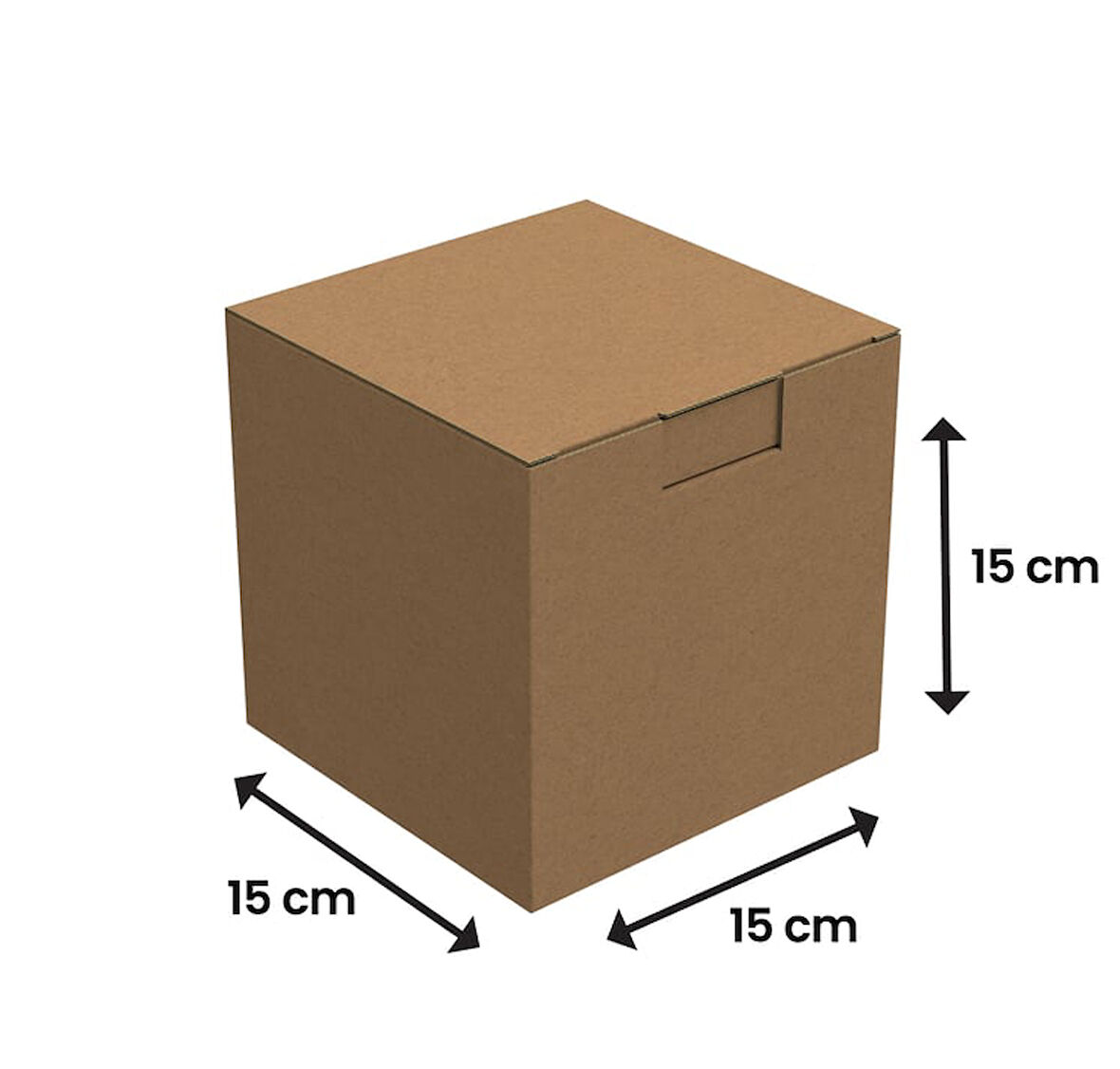 15x15x15 - 50 Adet Kilitli E Ticaret Karton Kargo Kutusu