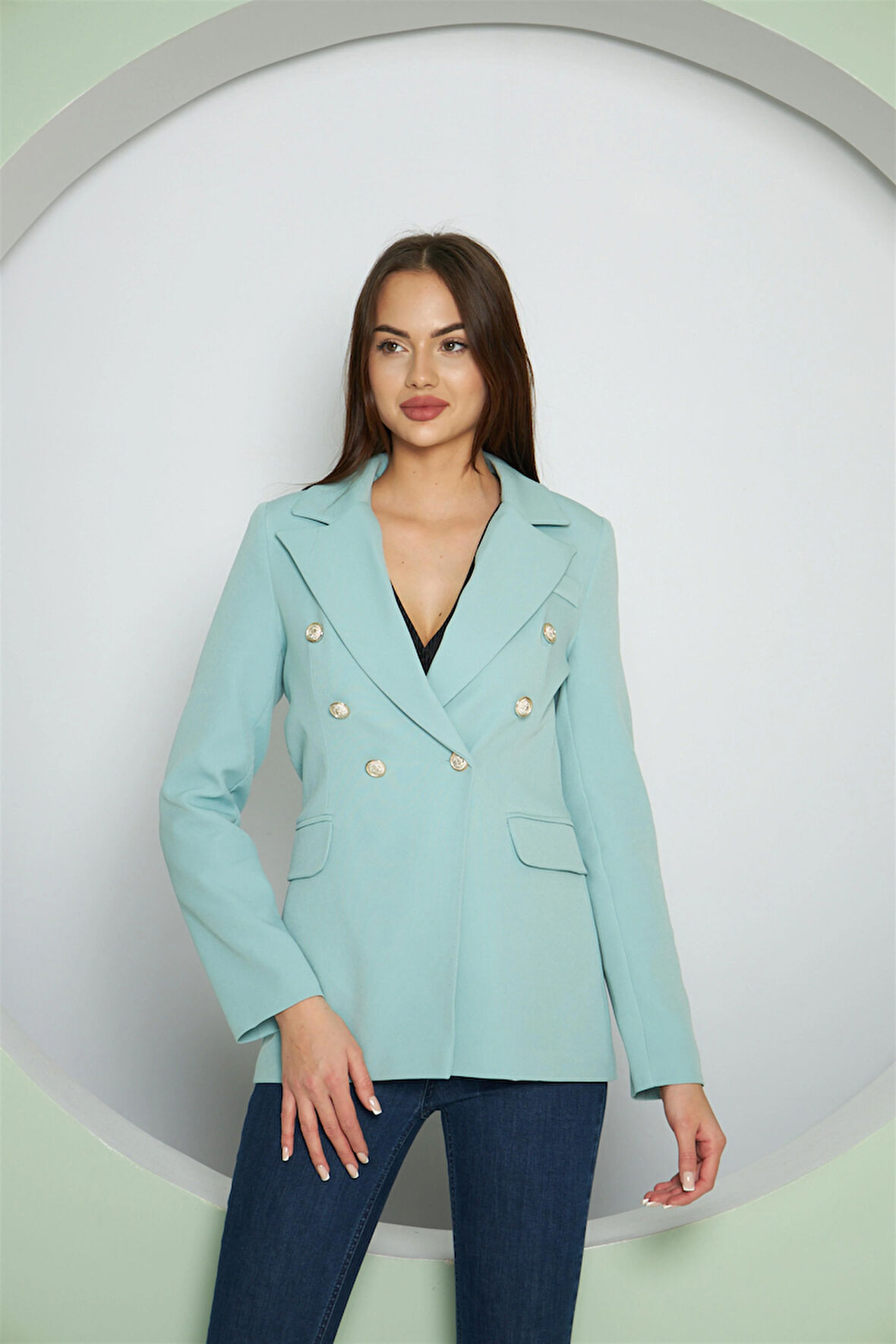 Balmain Ceket Mint Yeşili