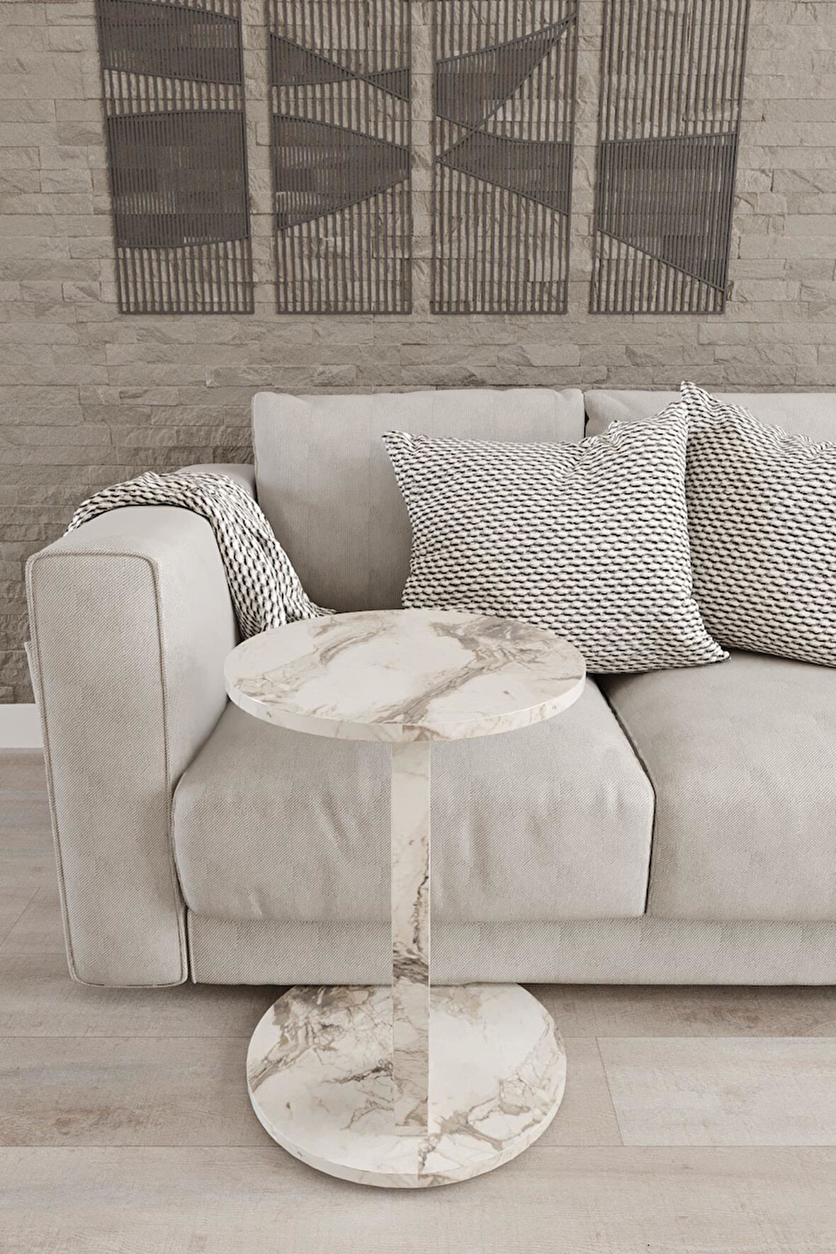 Tekerlekli C Sehpa Mdf, Yan Sehpa, Zigon Sehpa, Servis Sehpası, Laptop Sehpası, Sehpa