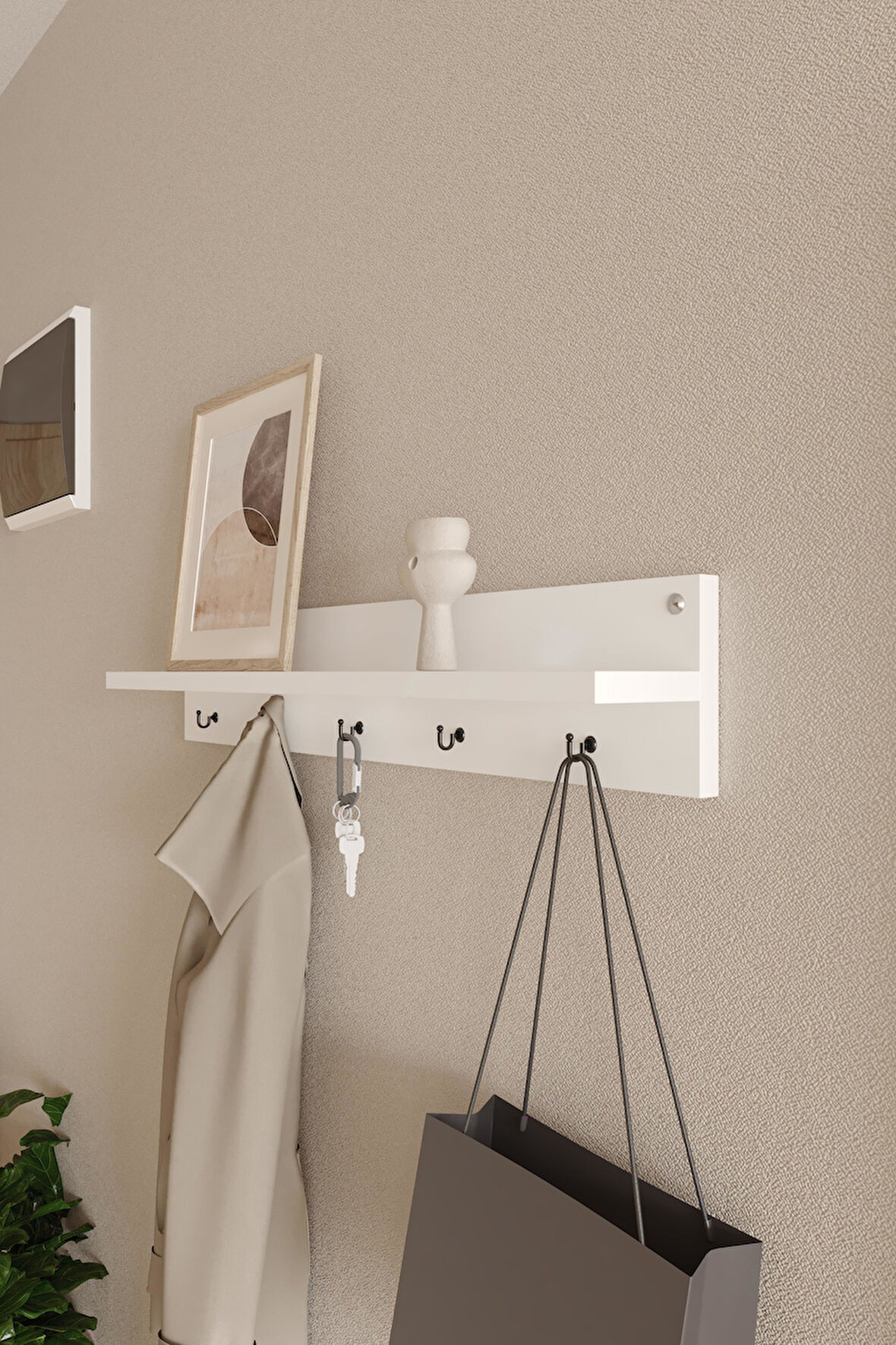 Modern Duvar Askılık | Hol Askılık | Duvar Askılık | Portmanto | Vestiyer 80 cm