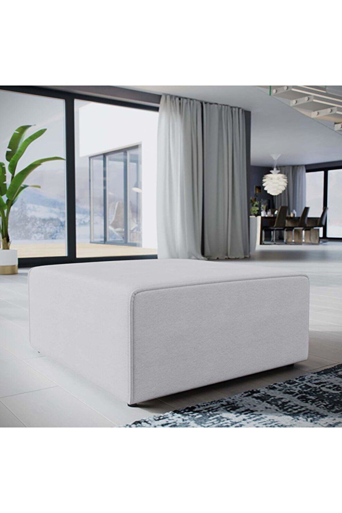 Lüx Suni Deri Kare Puf /orta Sehpa 60*60 Cm