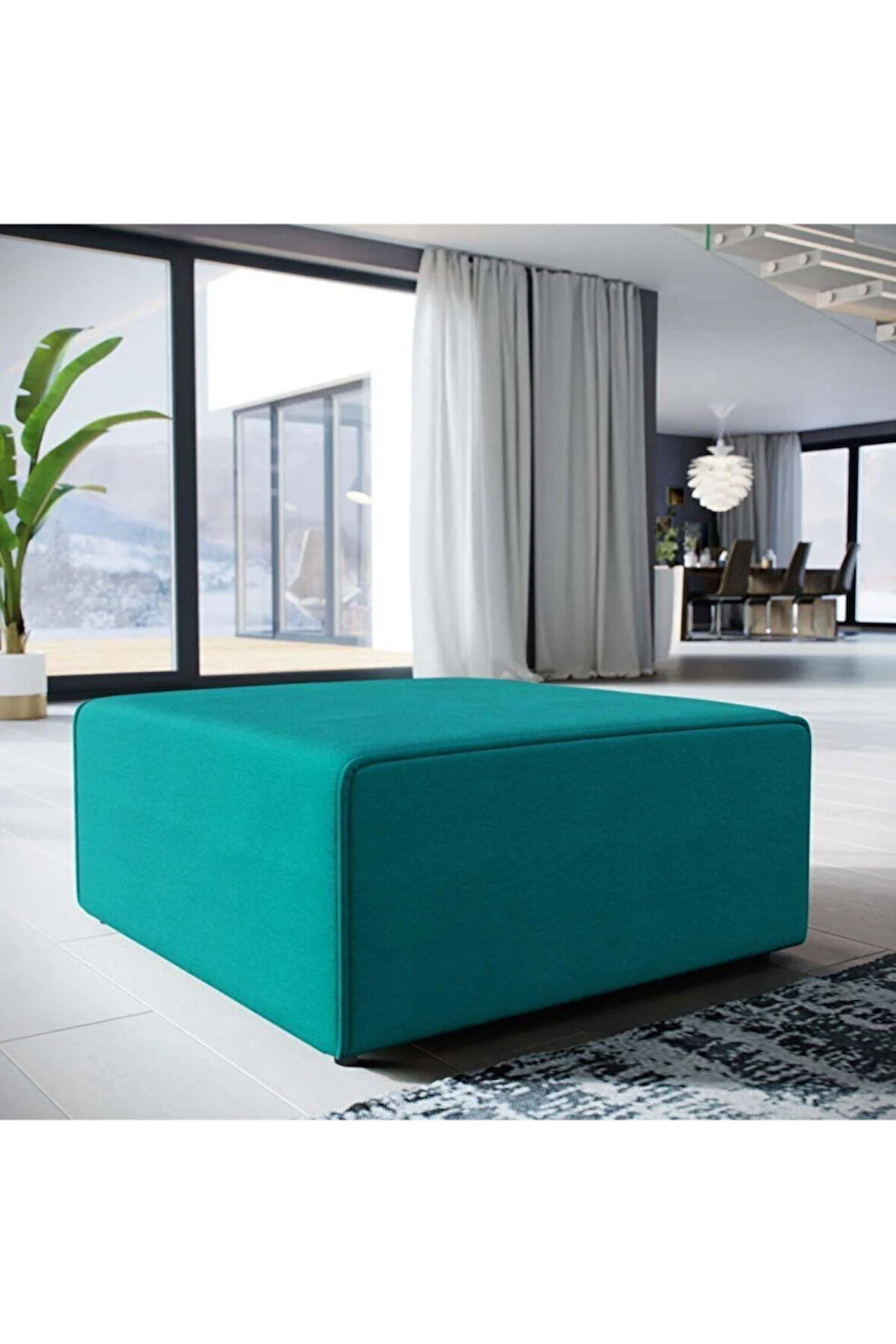 Lüx Suni Deri Kare Puf /orta Sehpa 60*60 Cm