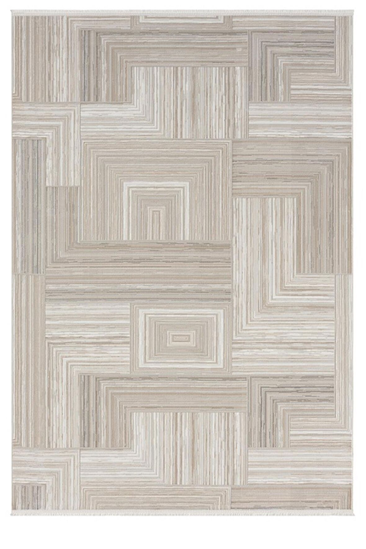 Çam Halı Gusto 902 Bej Seyran Halı Modern Desen Makine Halısı