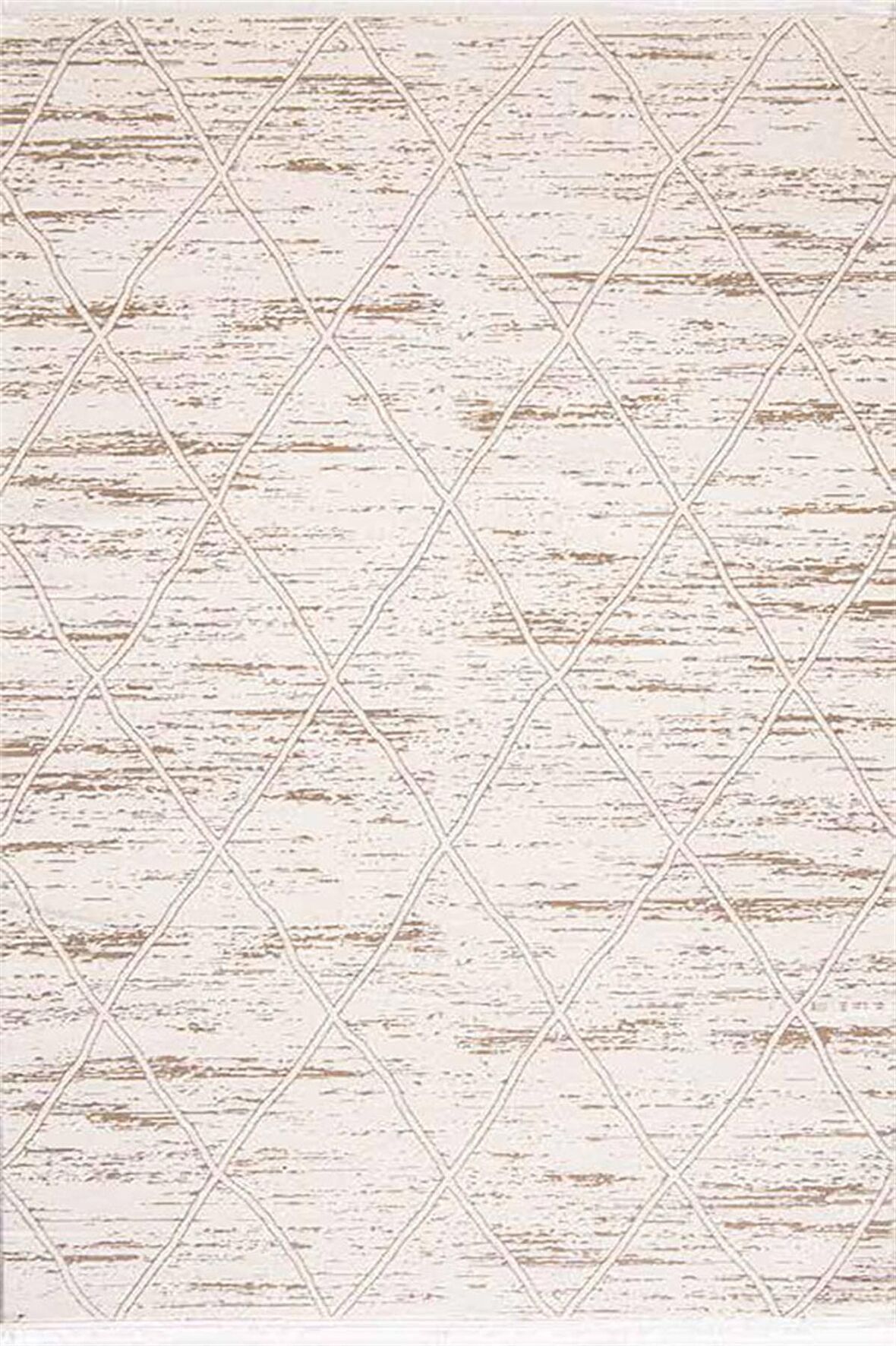 Çam Halı Lizbon 4508 Vizon Enti Halı Modern Eskitme Desenli Makine Halısı