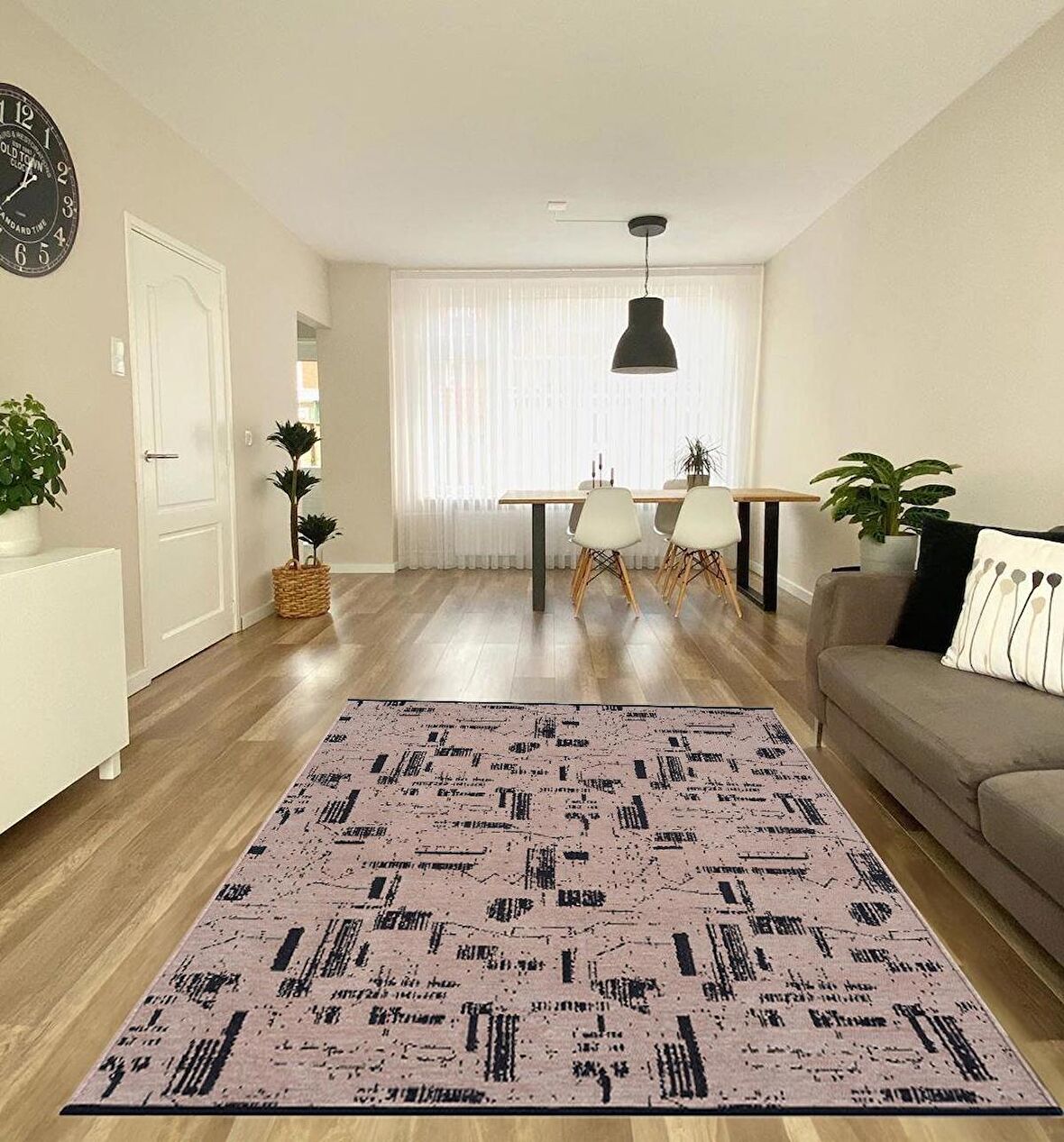 Çam Halı Bodrum BDR 114 Bej Özel Latex Kaymaz Tabanlı Kilim