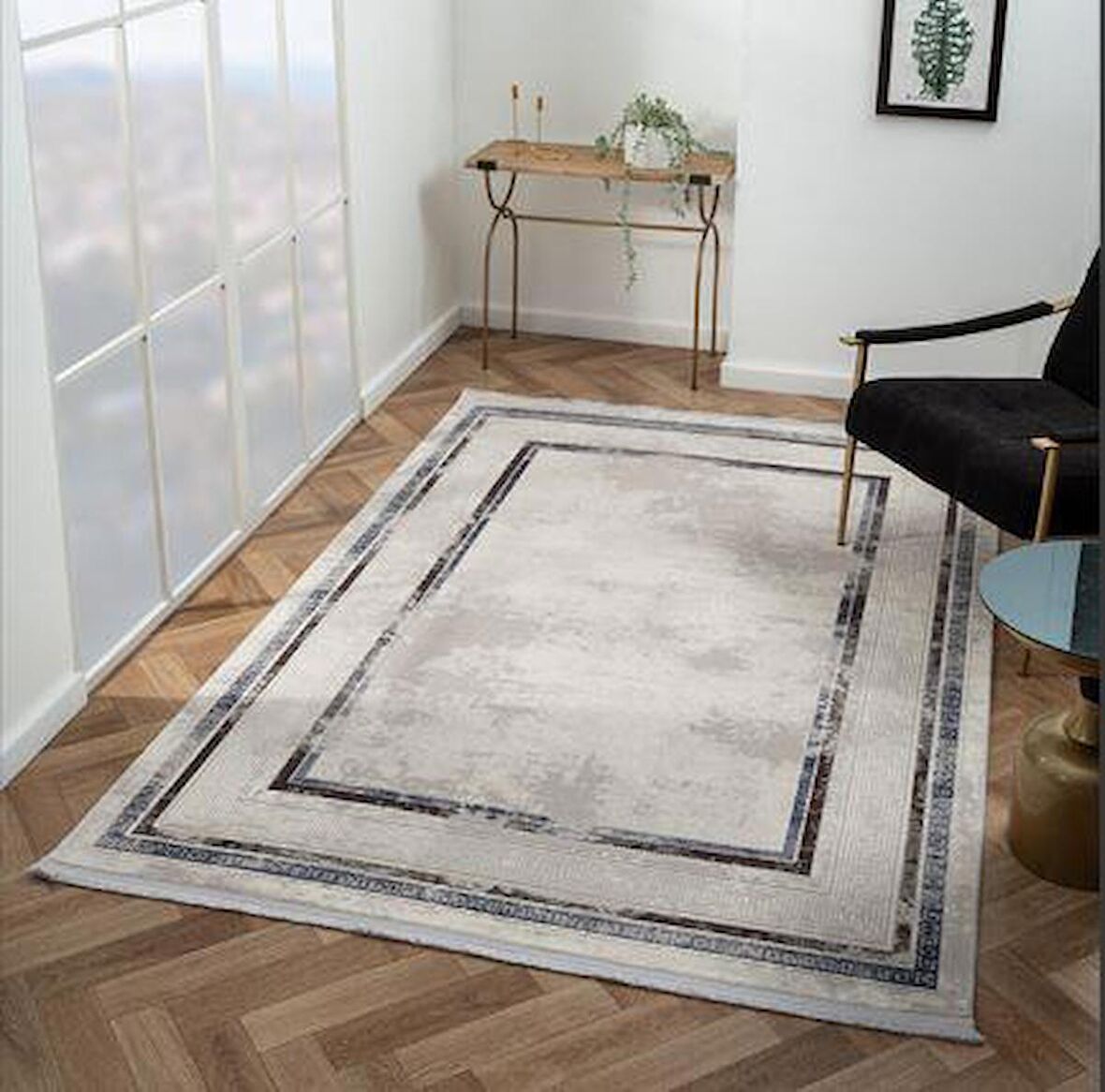 Çam Halı Scarlet SC005G Lacivert Modern Desen Salon Halısı