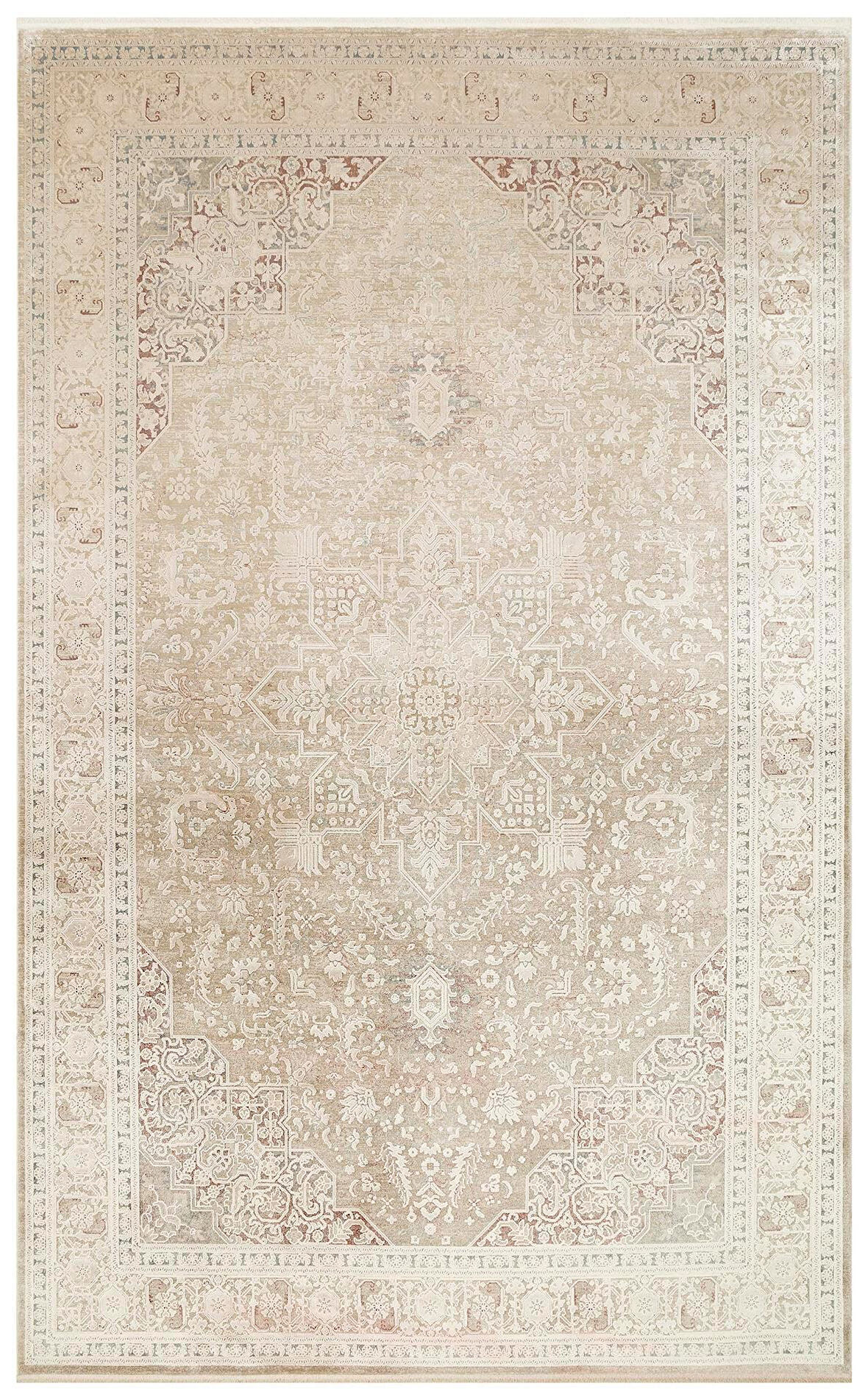 Eko Halı BABIL BBL 02 BEİGE Yumuşak Dokulu Vintage Esintilere Sahip Over-dyed Sık Dokuma Salon Halısı