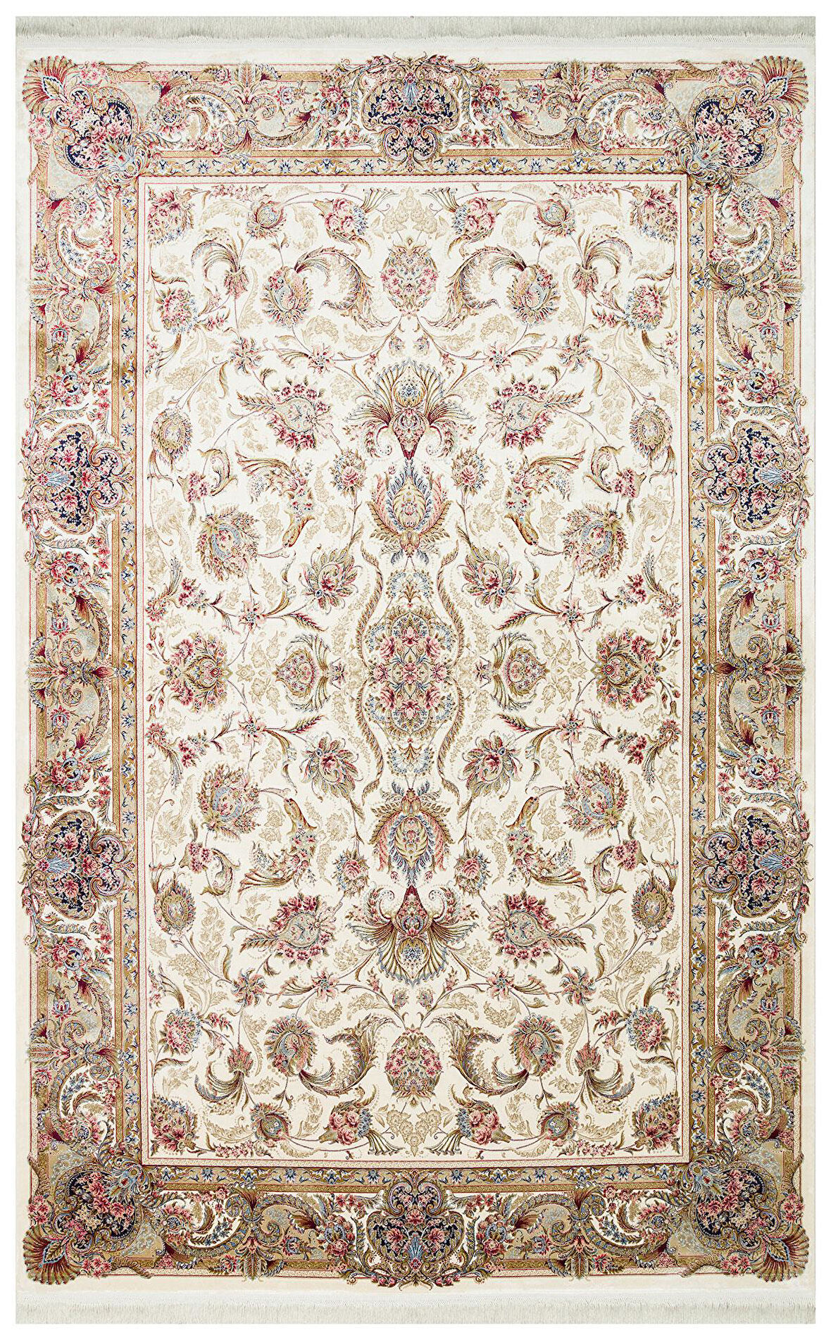 Eko Halı ISFAHAN ISF 01 CREAM Klasik Desenli Yüksek Kalite Sık Dokuma Makine Halısı