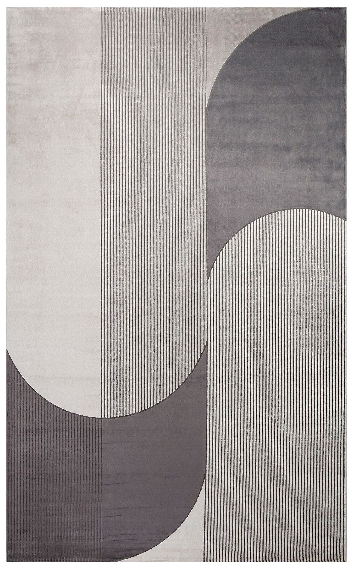 EKO Halı MERANO MRN 04 VİZON ANTRASİT Geometrik Desenli Yüksek Kalite Sık Dokuma Salon Halısı