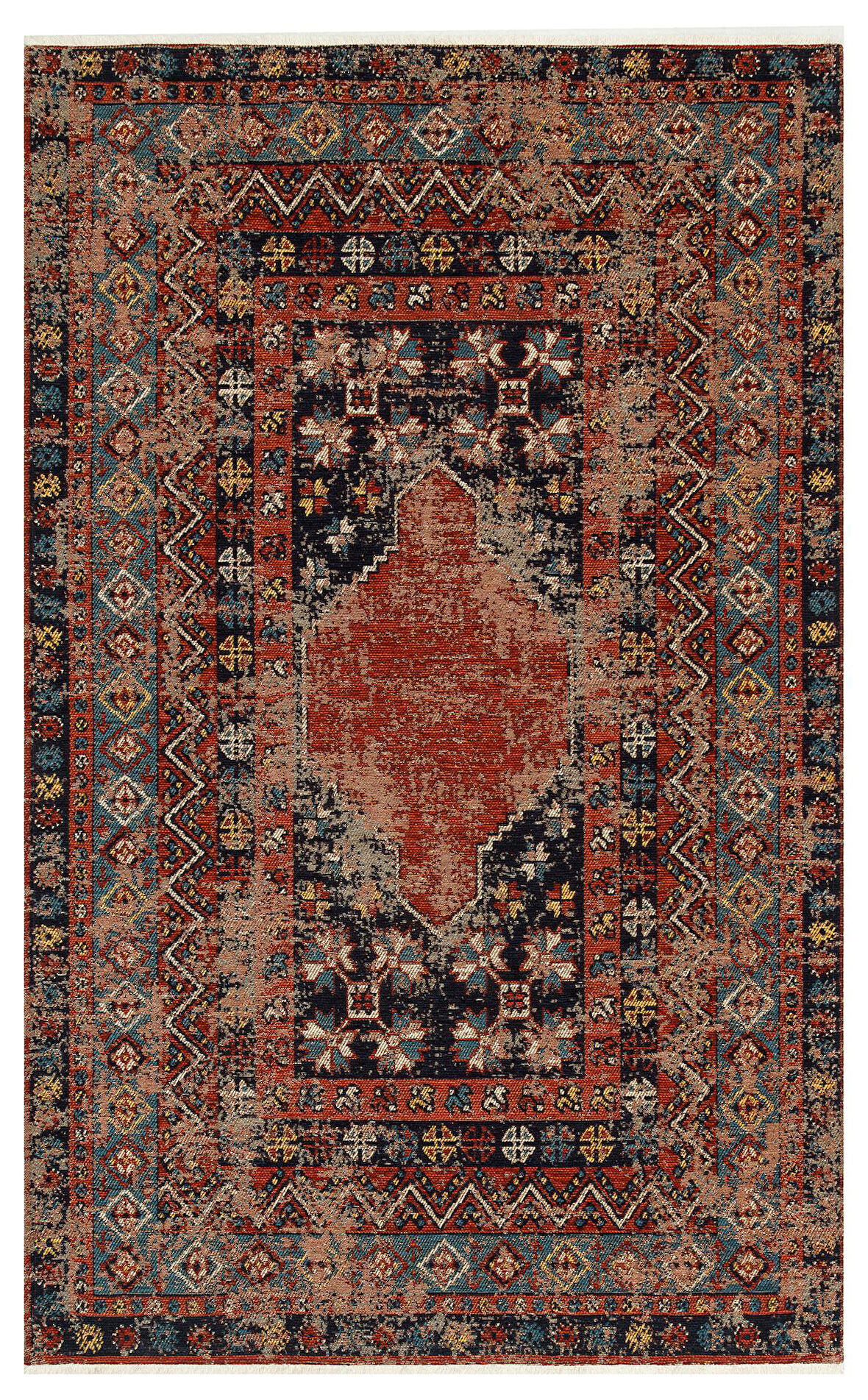 EKO Halı ANADOLU KILIM AND 04 MULTY Anadolu Antik Desenli Yıkanabilir Kaymaz Tabanlı Etnik Kilim