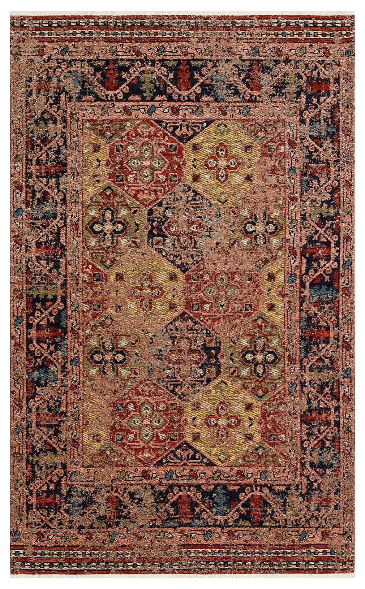 EKO Halı ANADOLU KILIM AND 01 MULTY Anadolu Antik Desenli Yıkanabilir Kaymaz Tabanlı Etnik Kilim