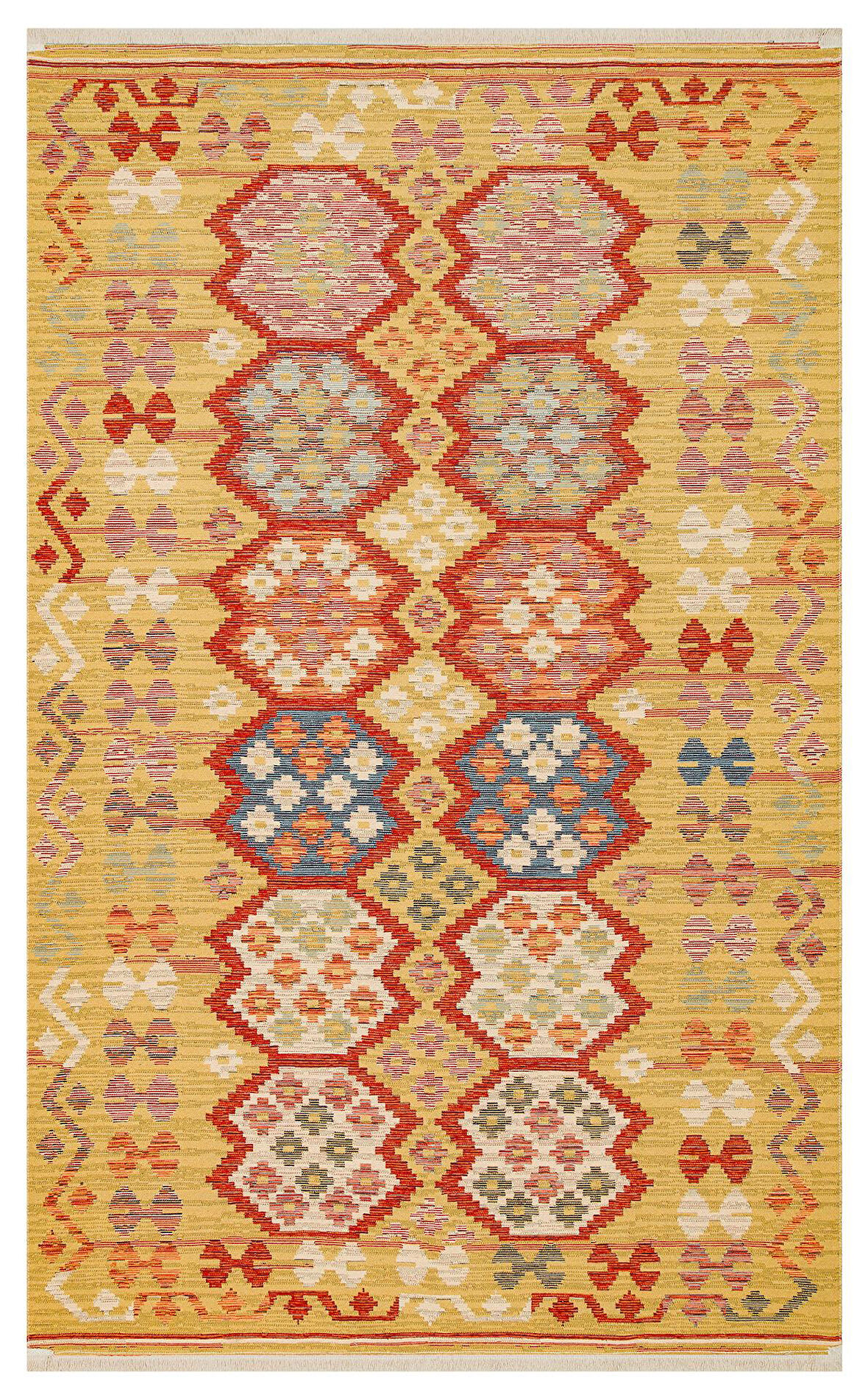 EKO Halı NOMAD NMD 03 RED Çift Taraflı Yıkanabilir Otantik Kilim