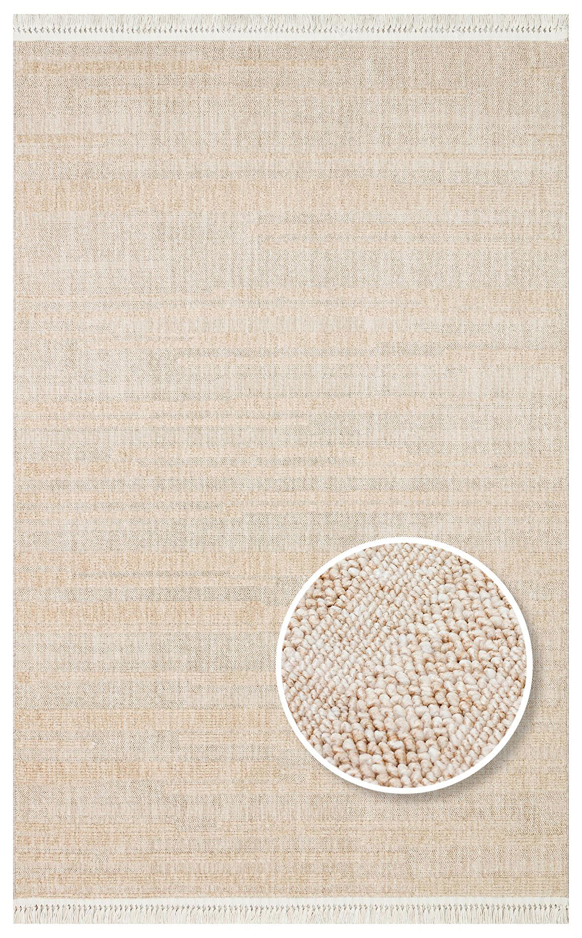 EKO Halı JOY 01 Beige Hav Toz Vermeyen Etnik Desenli Halı