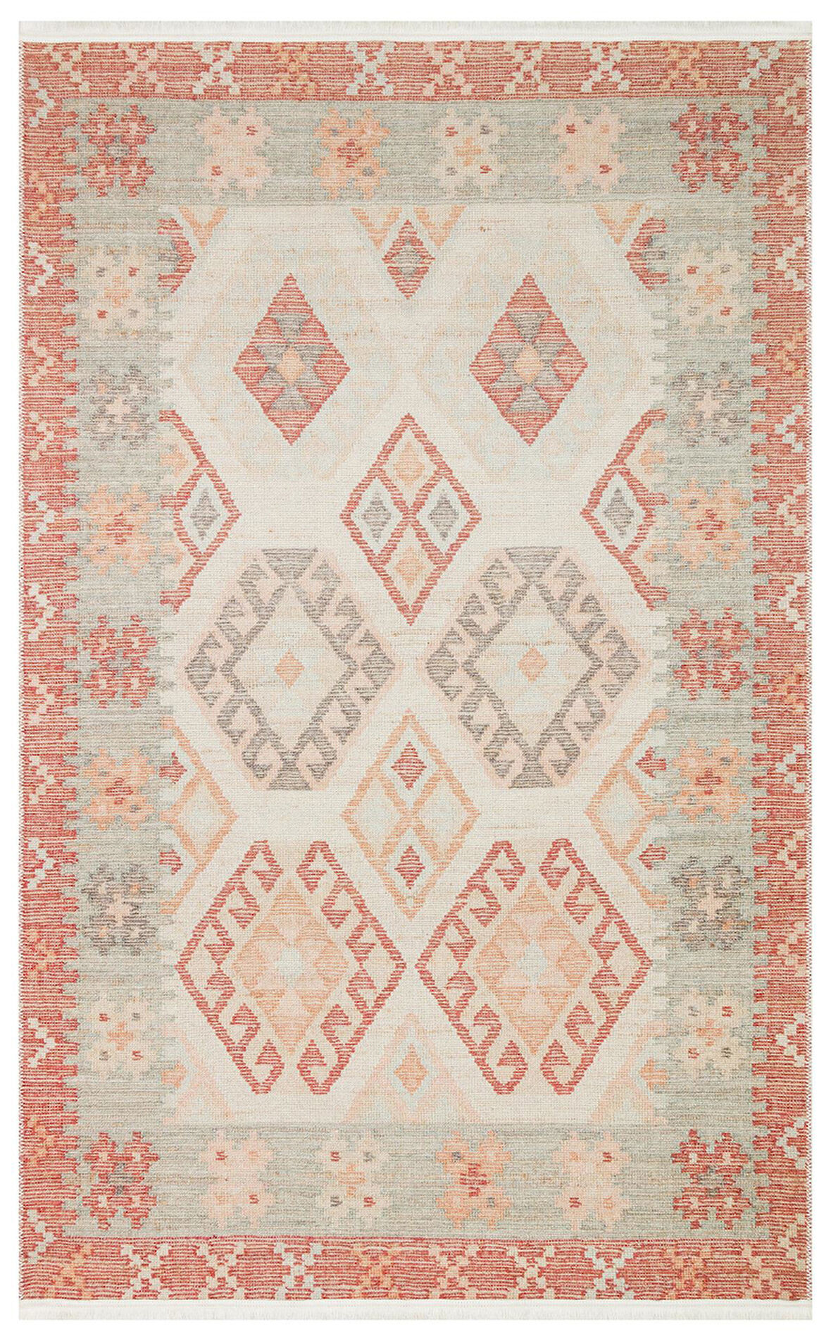 EKO Halı ELİSTA ELS 101 CREAM MULTY Özel Kaymaz Tabanlı Yıkanabilir Pamuk Tabanlı Baskı Halı