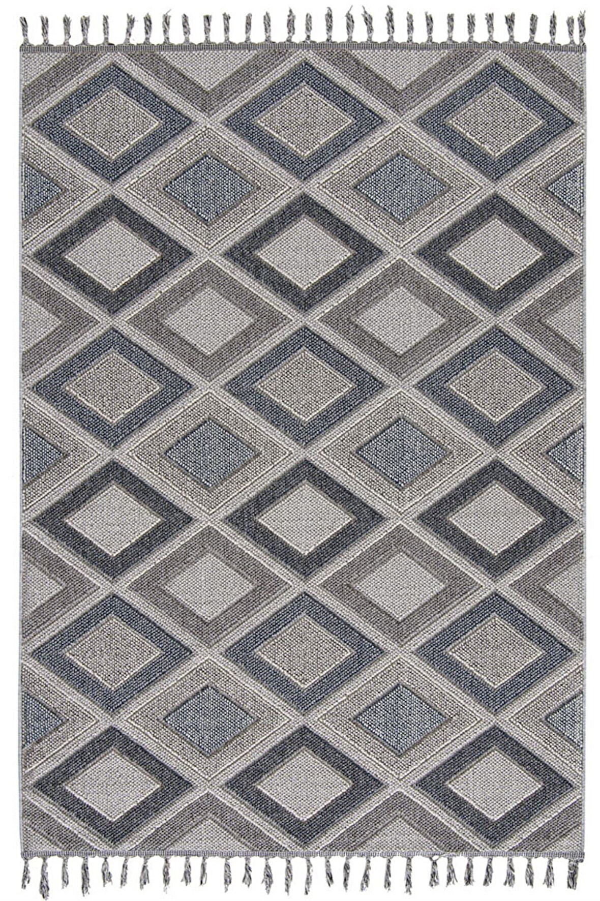 Çam Halı Side 1402 Gri  İskandinav Desenli Koridor Halısı Kesme Yolluk Mutfak Halısı Modern Salon Halısı