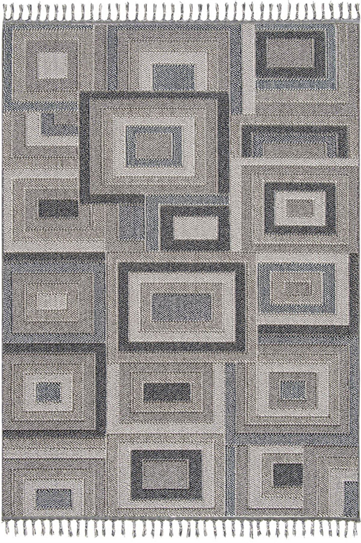 Çam Halı Side 1404 Gri  İskandinav Desenli Koridor Halısı Kesme Yolluk Mutfak Halısı Modern Salon Halısı