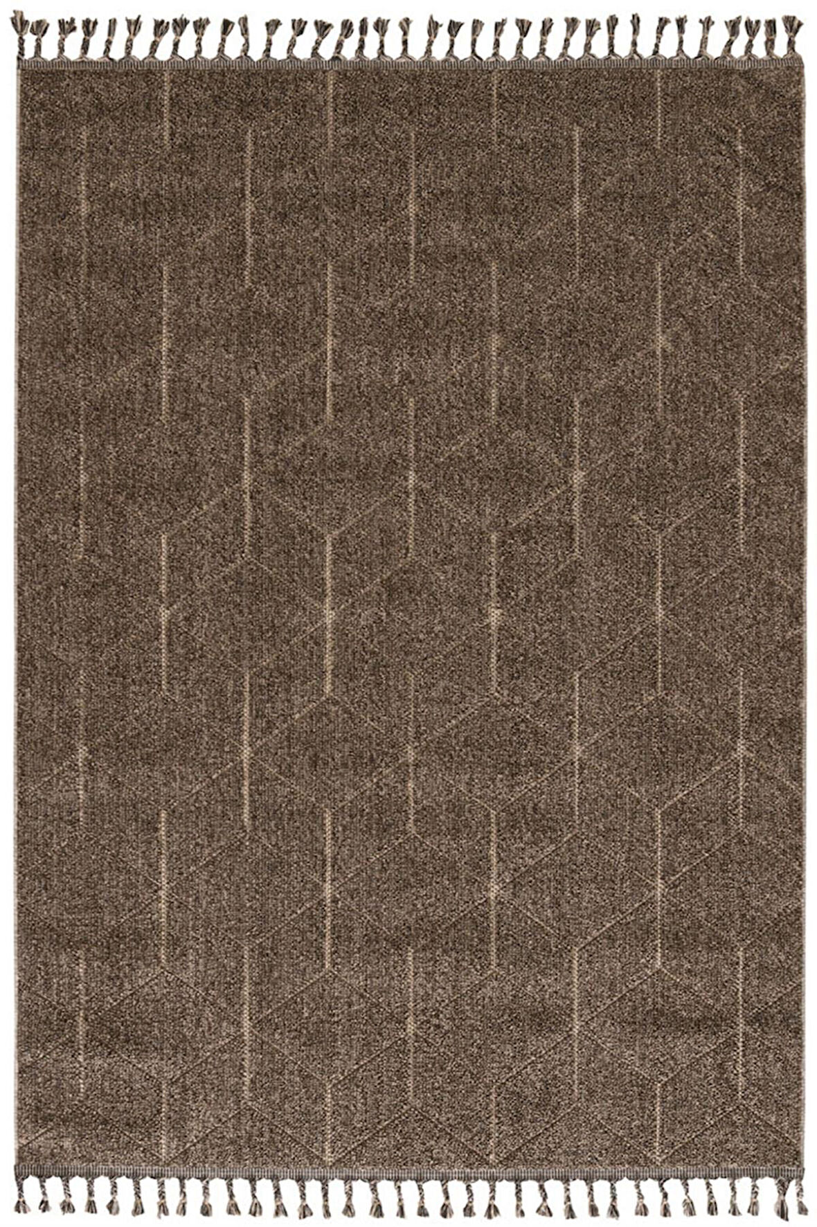 Çam Halı Side 1408 Gri  İskandinav Desenli Koridor Halısı Kesme Yolluk Mutfak Halısı Modern Salon Halısı