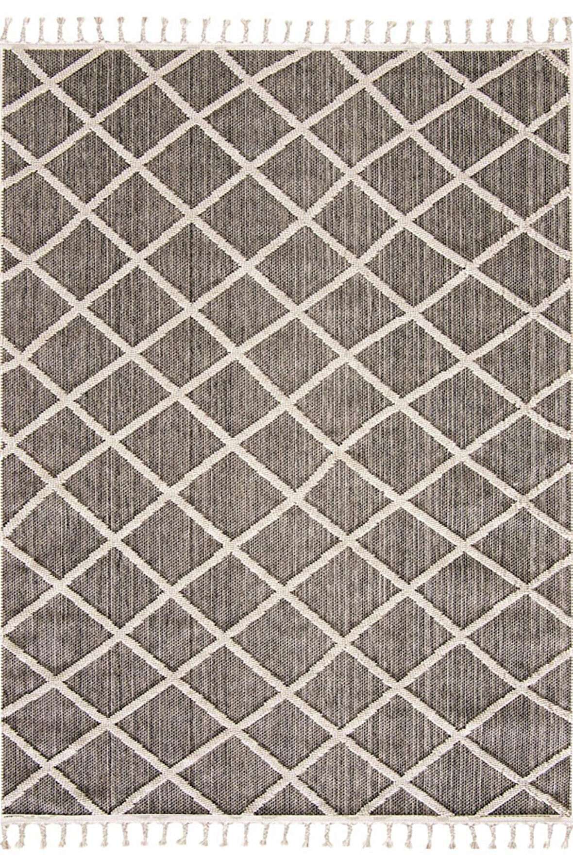 Çam Halı Side 1409 Gri  İskandinav Desenli Koridor Halısı Kesme Yolluk Mutfak Halısı Modern Salon Halısı