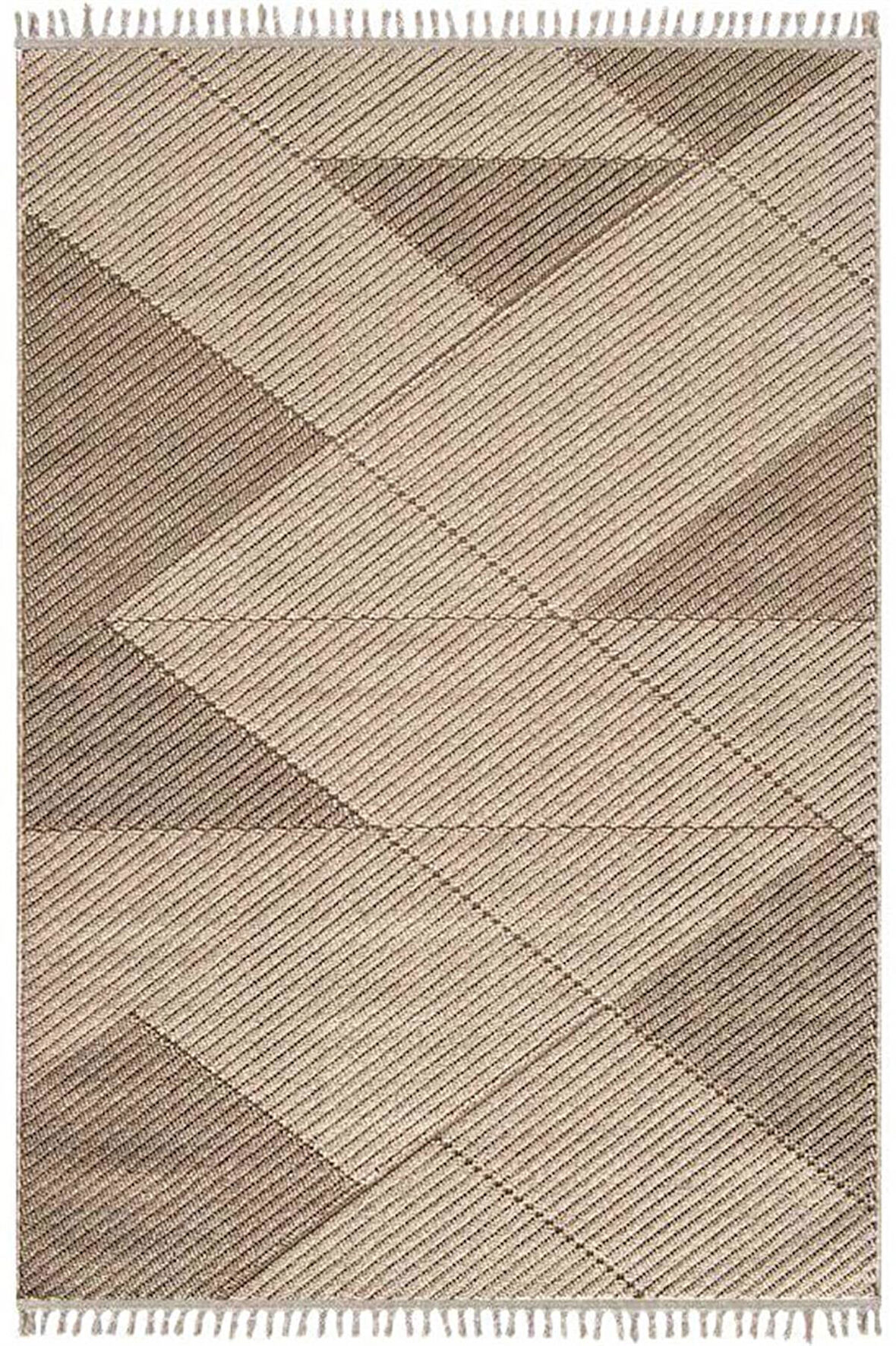 Çam Halı Side 1413 Bej  İskandinav Desenli Koridor Halısı Kesme Yolluk Mutfak Halısı Modern Salon Halısı