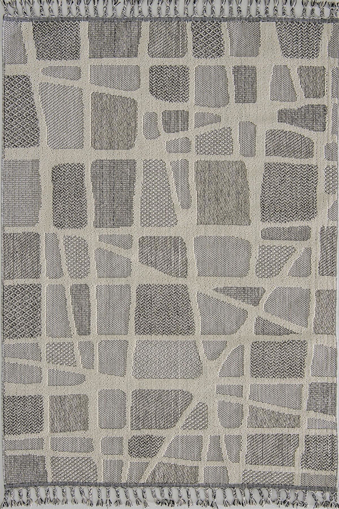 Çam Halı Side 1414 Gri  İskandinav Desenli Koridor Halısı Kesme Yolluk Mutfak Halısı Modern Salon Halısı