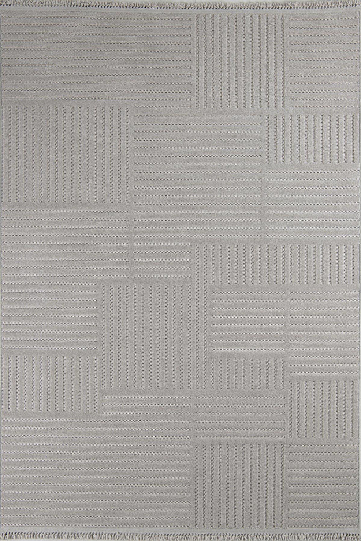 Çam Halı Molde 9203 Açık Gri Koridor Halısı Kesme Yolluk Mutfak Halısı Modern Salon Halısı