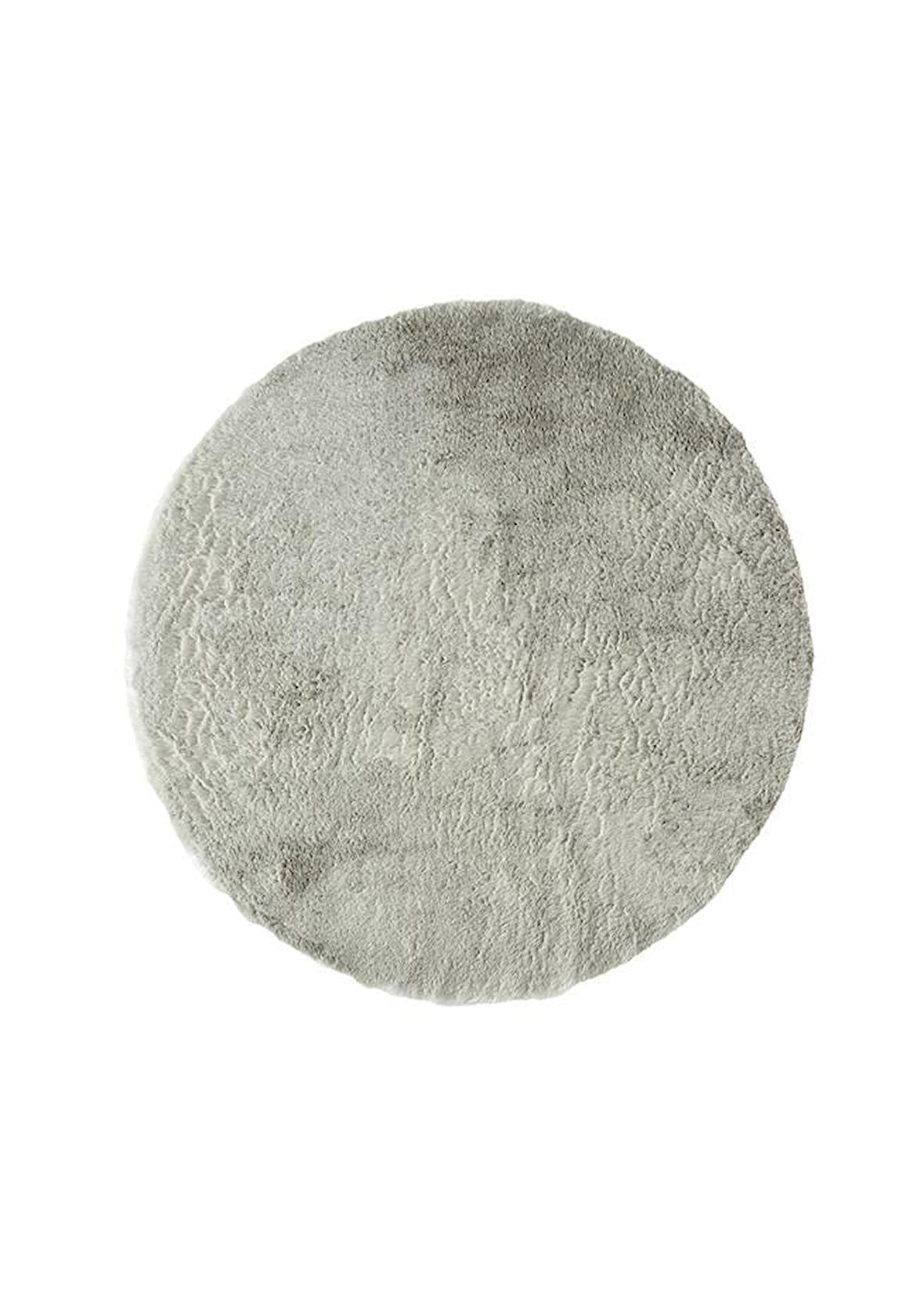 ÇAM Halı ROBY RB004A Gri Yumuşak Tuşeli Peluş Daire Halı