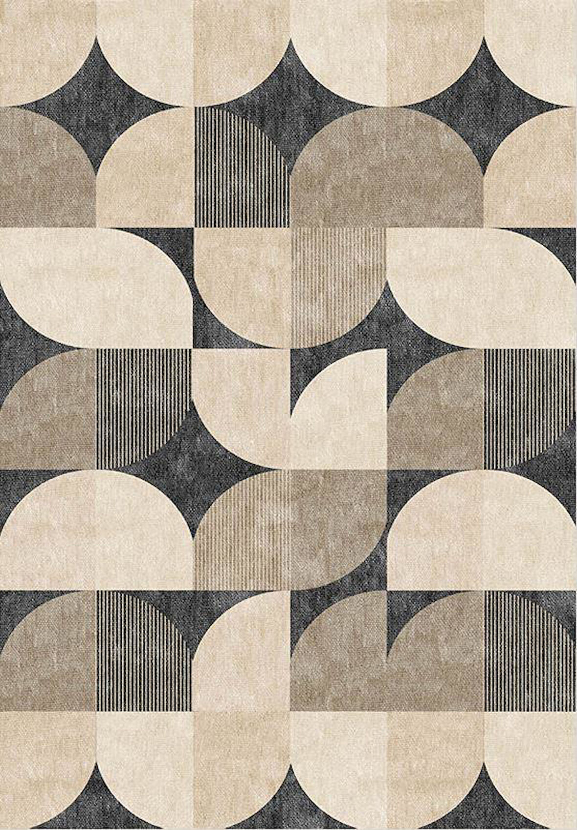 Çam Halı Siesta Modern 32-527 Modern Desenli Dokuma Tabanlı Yıkanabilir Şönil Salon ve Oda Halısı