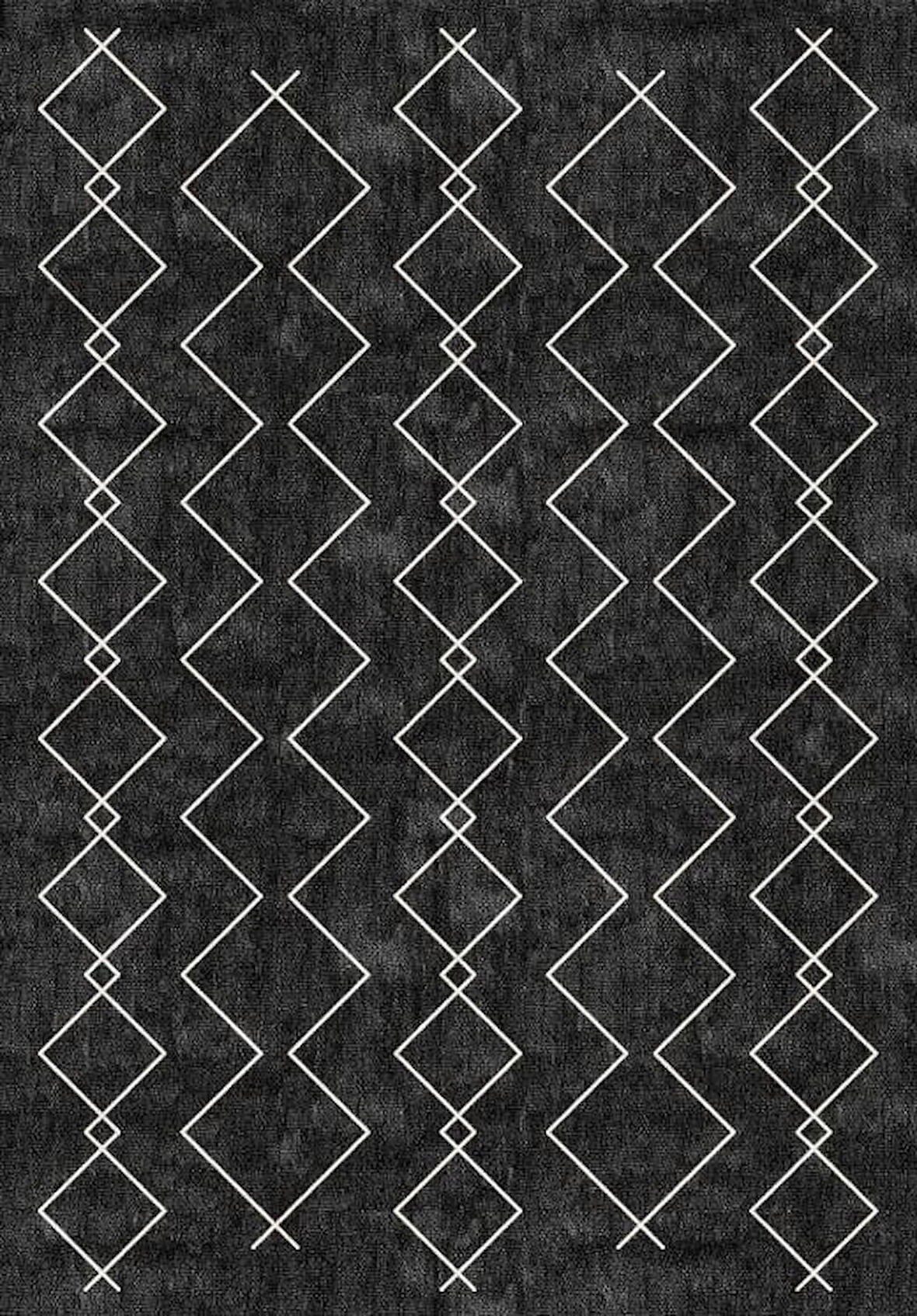 Çam Halı Siesta Etnik 32-571 Etnik Eskitme Desenli Dokuma Tabanlı Yıkanabilir Şönil Salon ve Oda Halısı